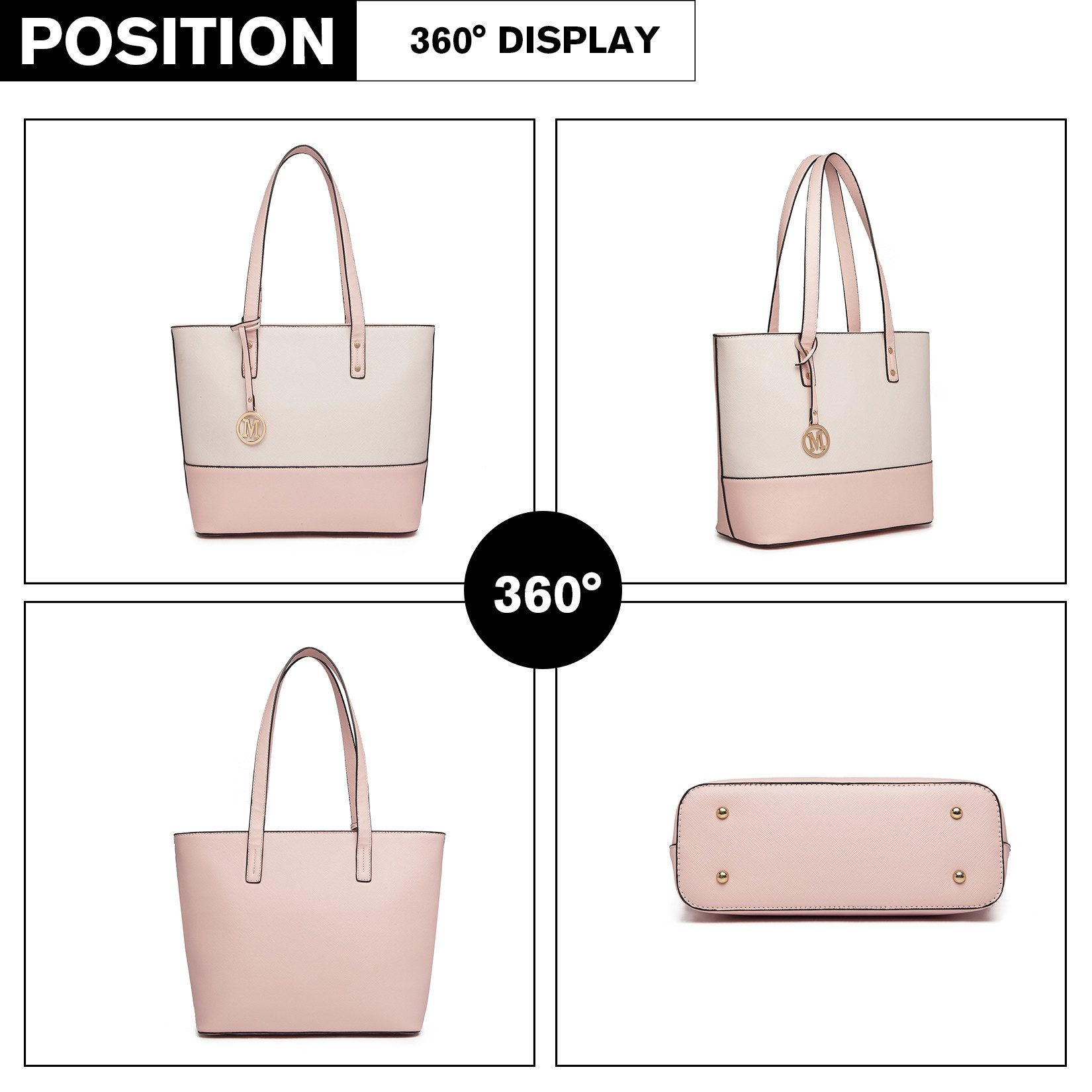 Miss Lulu Handtasche Damen 3-in-1 Handtaschen-Set