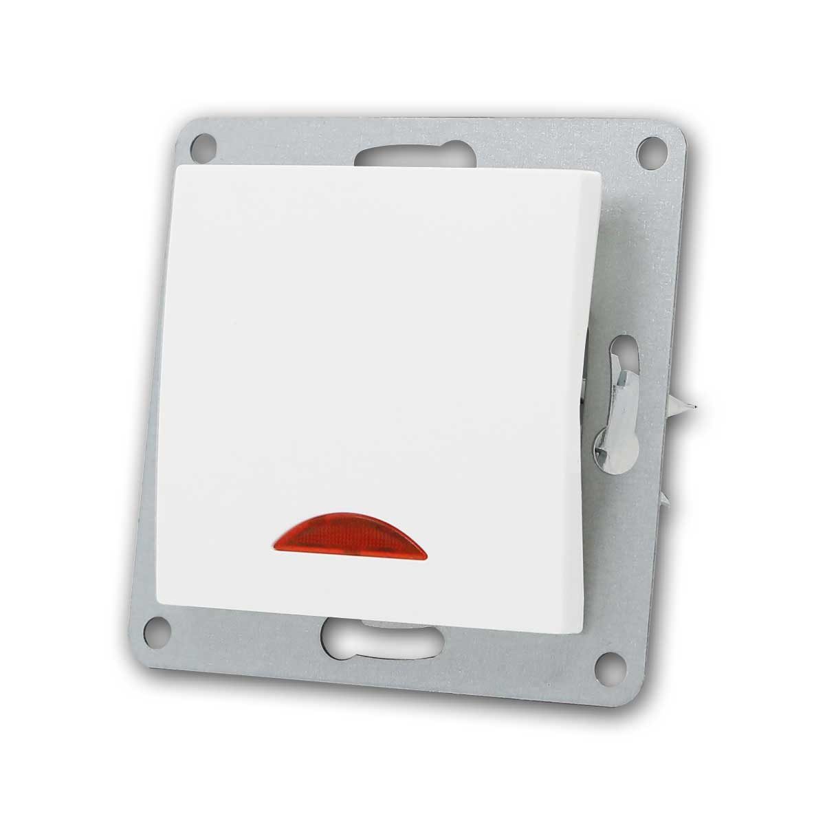 McPower LED-Leuchte FLAIR Schalter weiß, 250V~/10A, Kontroll-Leuchte