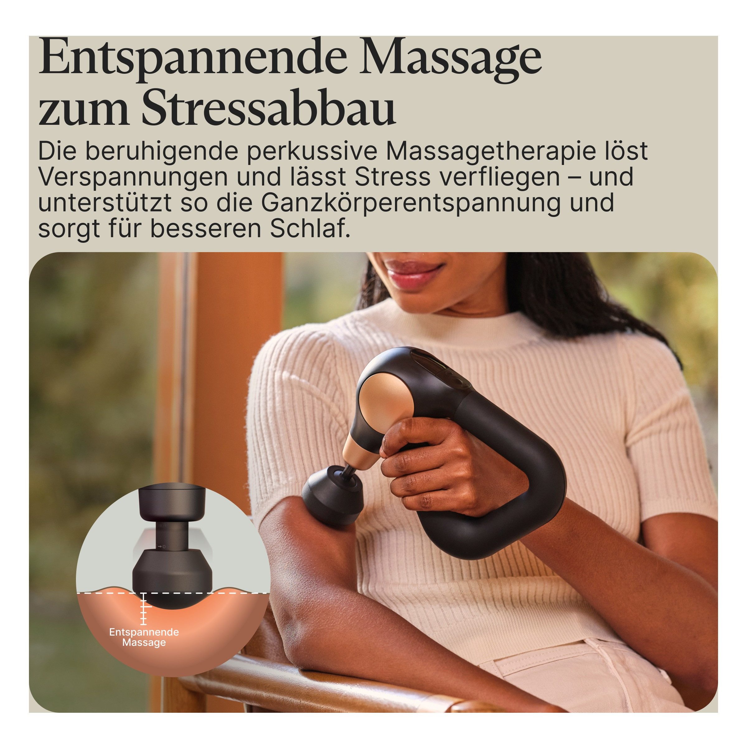 Therabody Massagepistole Theragun Sense 2, Schmerzen & Muskelkater lindern, Verspannungen lösen, besser schlafen