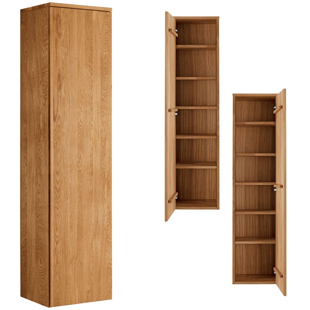 Lomadox Garderobenschrank SALACH-64 Eiche massiv geölt, günstig online kaufen