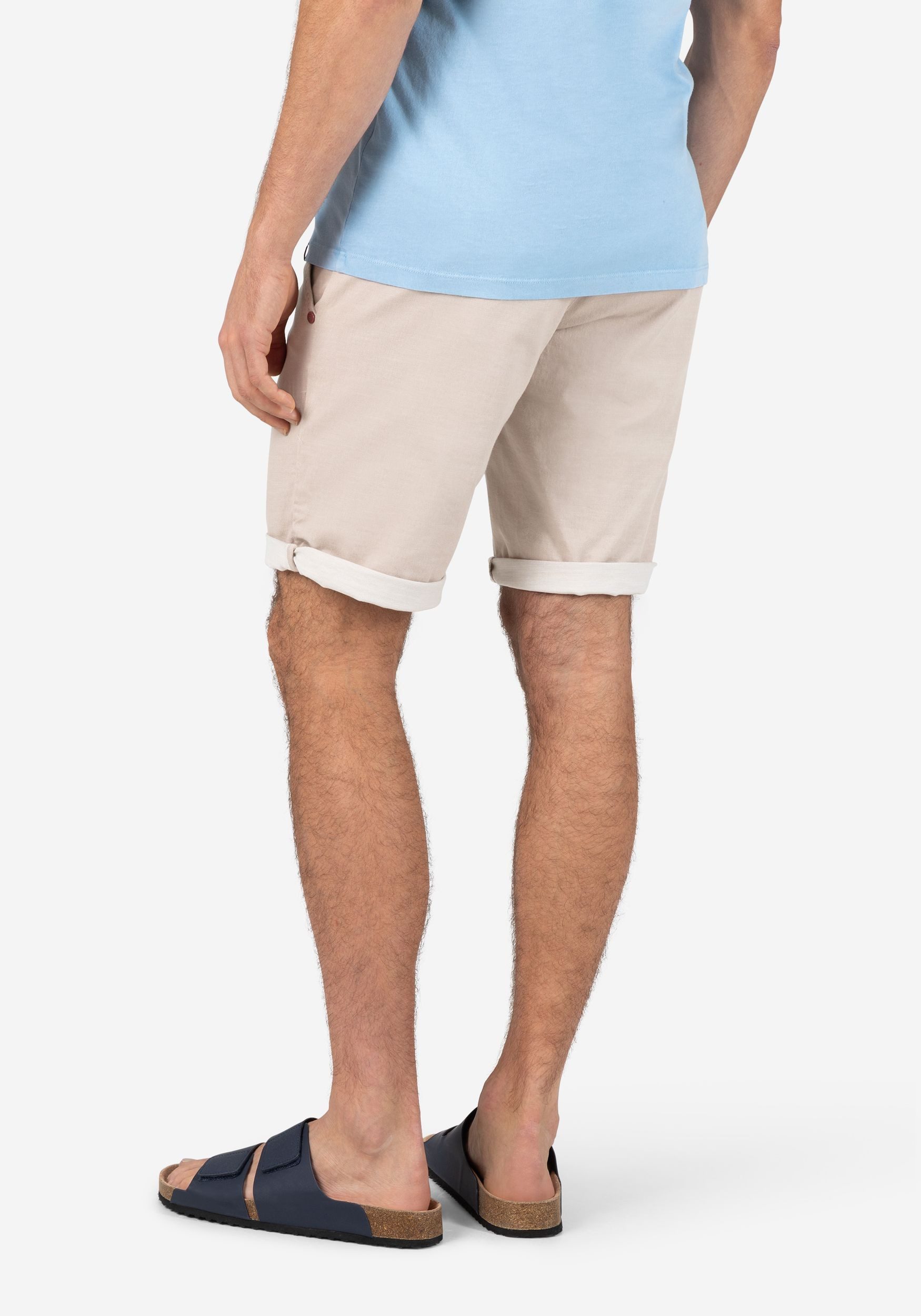 TIMEZONE Chinoshorts Lässiger Schnitt Kordelzug Elastische Taille für Herren Baumwolle Regular Fit unifarben atmungsaktiv Reißverschluss