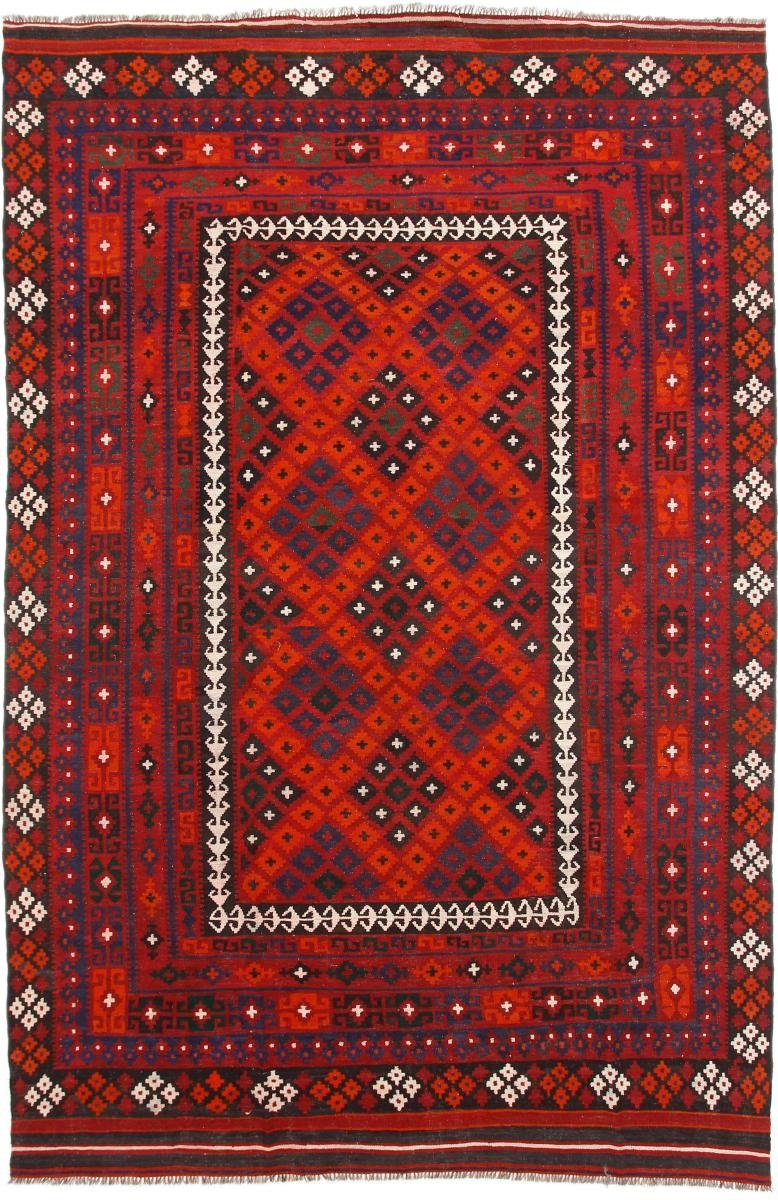 Handgewebter Orientteppich, Orientteppich mm 3 Antik rechteckig, Afghan Höhe: Kelim 255x378 Trading, Nain