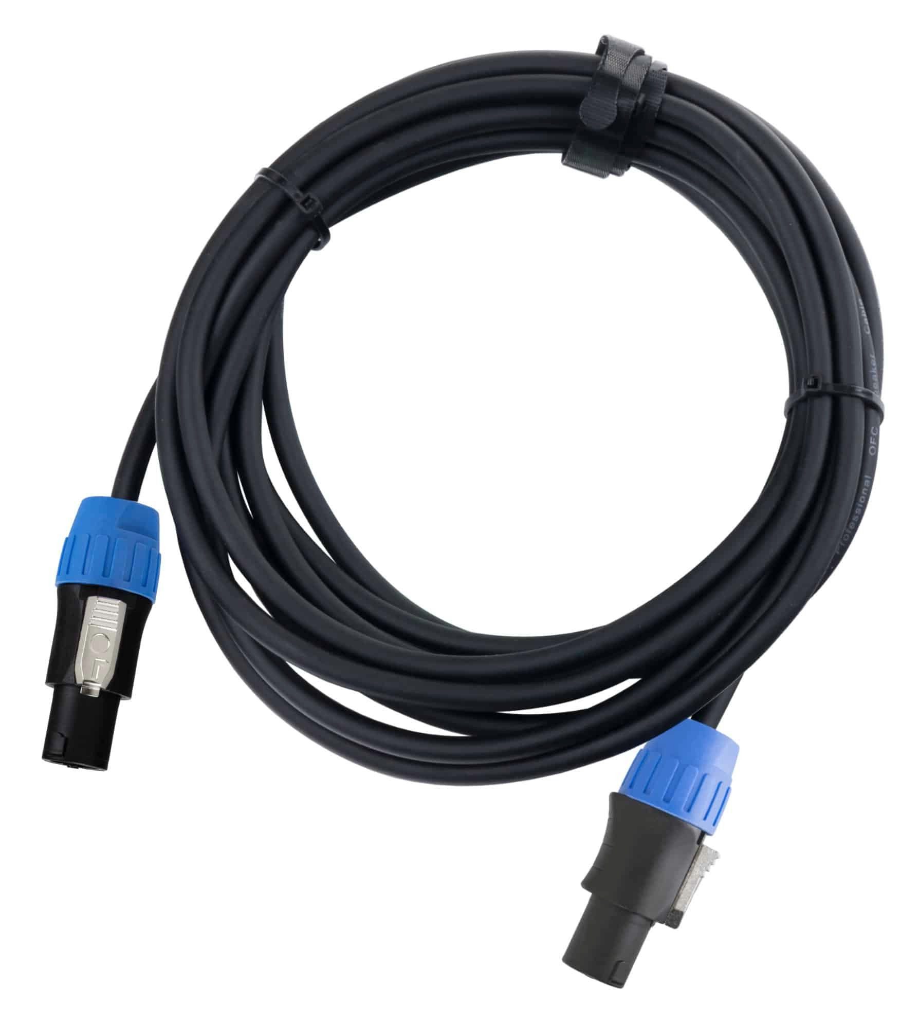 Pronomic pro-line BOXSP2-5 Lautsprecherkabel 5m - mit Kabelklette Audio-Kabel, 2-Pol Speakon-kompatibel, (500 cm), Professionelles Lautsprecherkabel mit hochwertigen Steckern