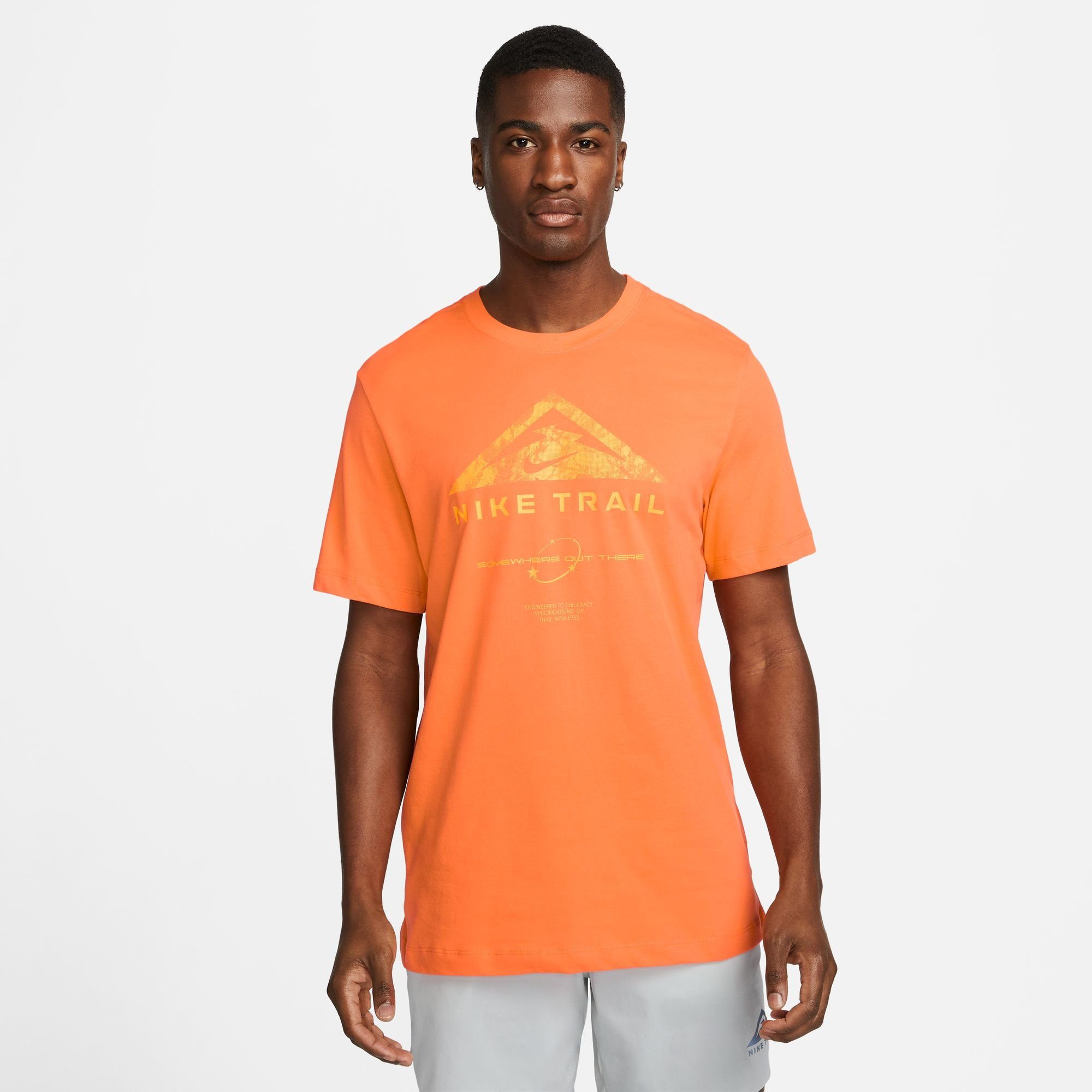 orange MEN'S Nike T-SHIRT Laufshirt