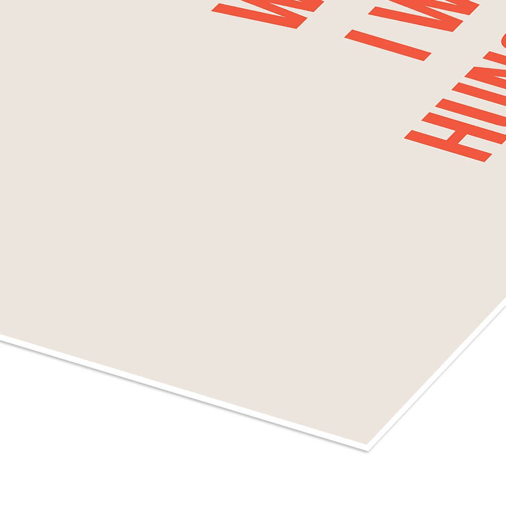 Posterlounge Wandbild I'm sorry for what I said when I was hungry, Typobox, erhältlich als Poster, Leinwandbild, Wandsticker oder Acrylglasbild