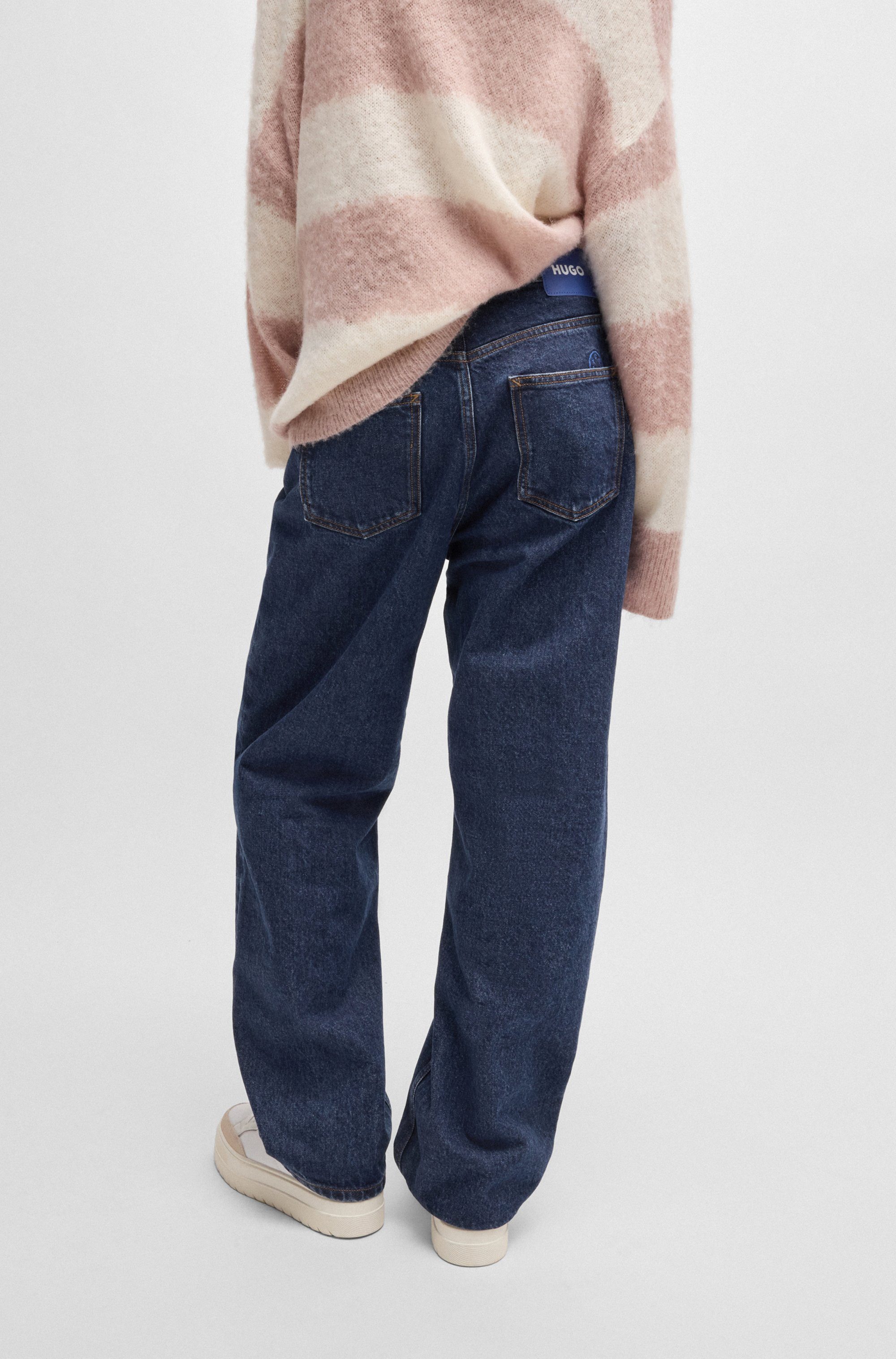 HUGO Blue Relax-fit-Jeans Leni mit charakteristischer günstig online kaufen