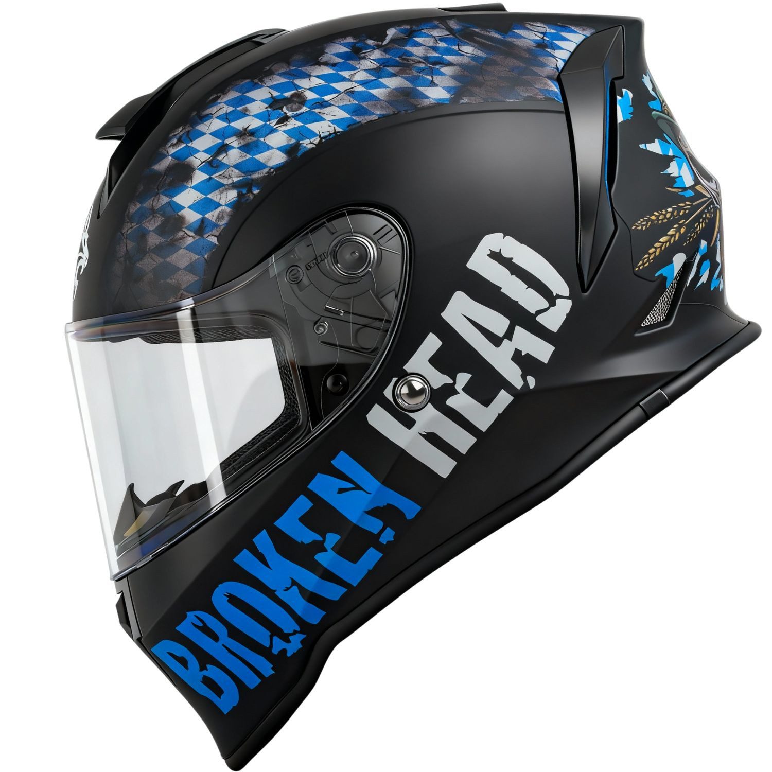 Broken Head Motorradhelm Bavarian Patriot Ltd., Für waschechte Bayern!