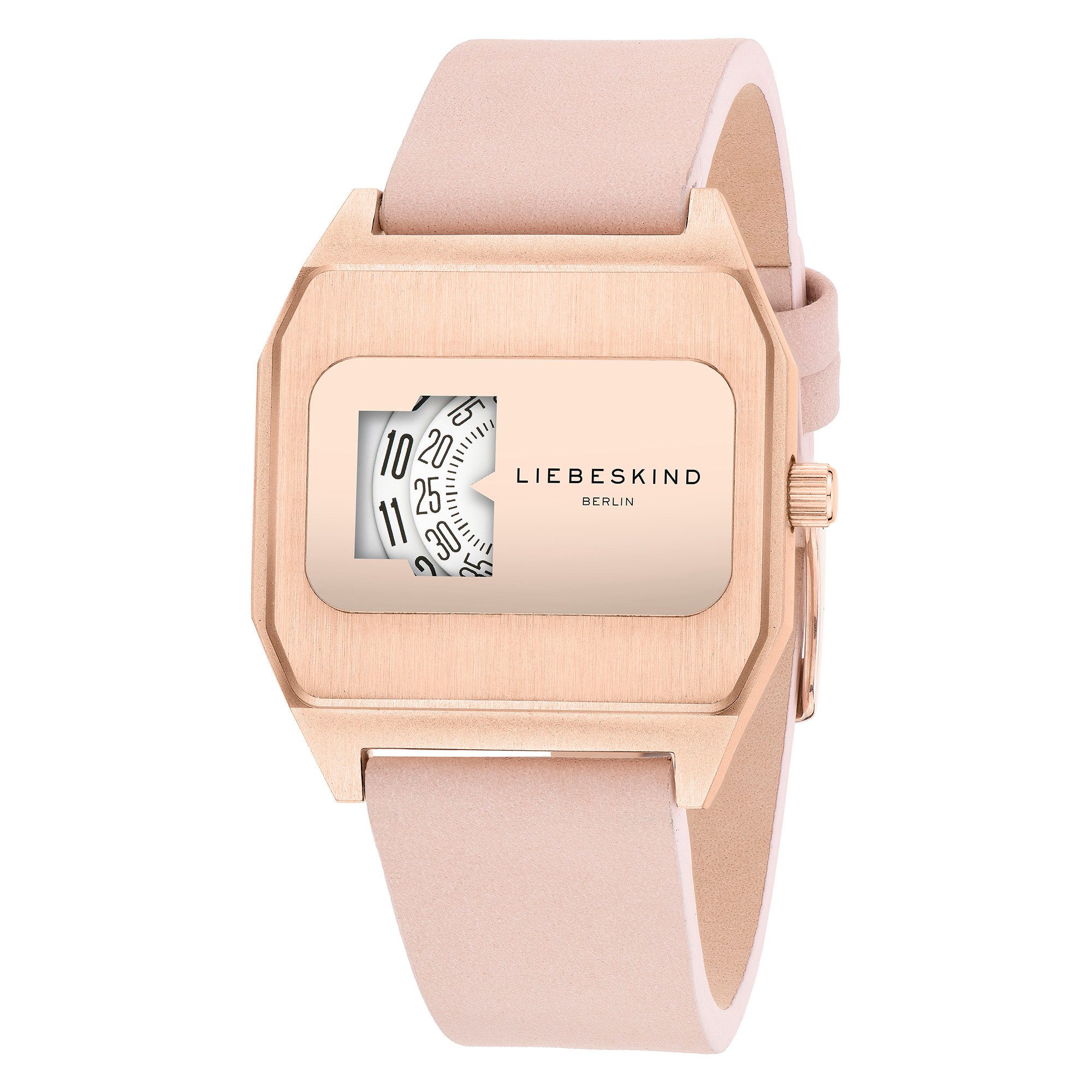 Liebeskind Berlin Quarzuhr Vinyl Vision LT-0503-LQ, Armbanduhr, Damenuhr, Lederarmband, analog
