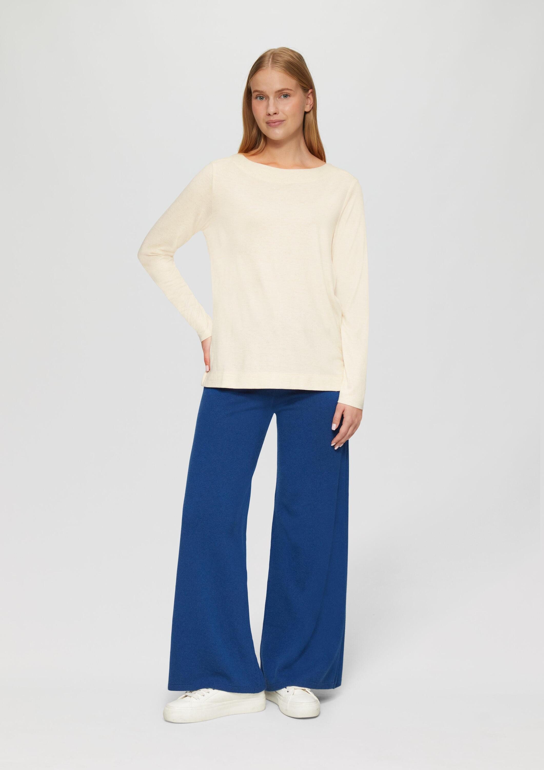 s.Oliver Langarmshirt T-Shirt Langarm-Shirt mit Metallic-Effekt – Bild 5 von 5