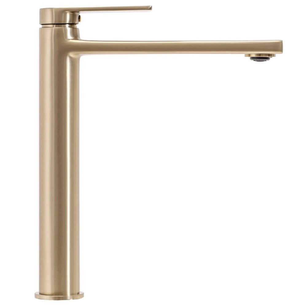 wohnwerk.idee Badarmatur Waschbeckenarmatur Wasserhahn Einhebelmischer Verso Gold Chrom Matt