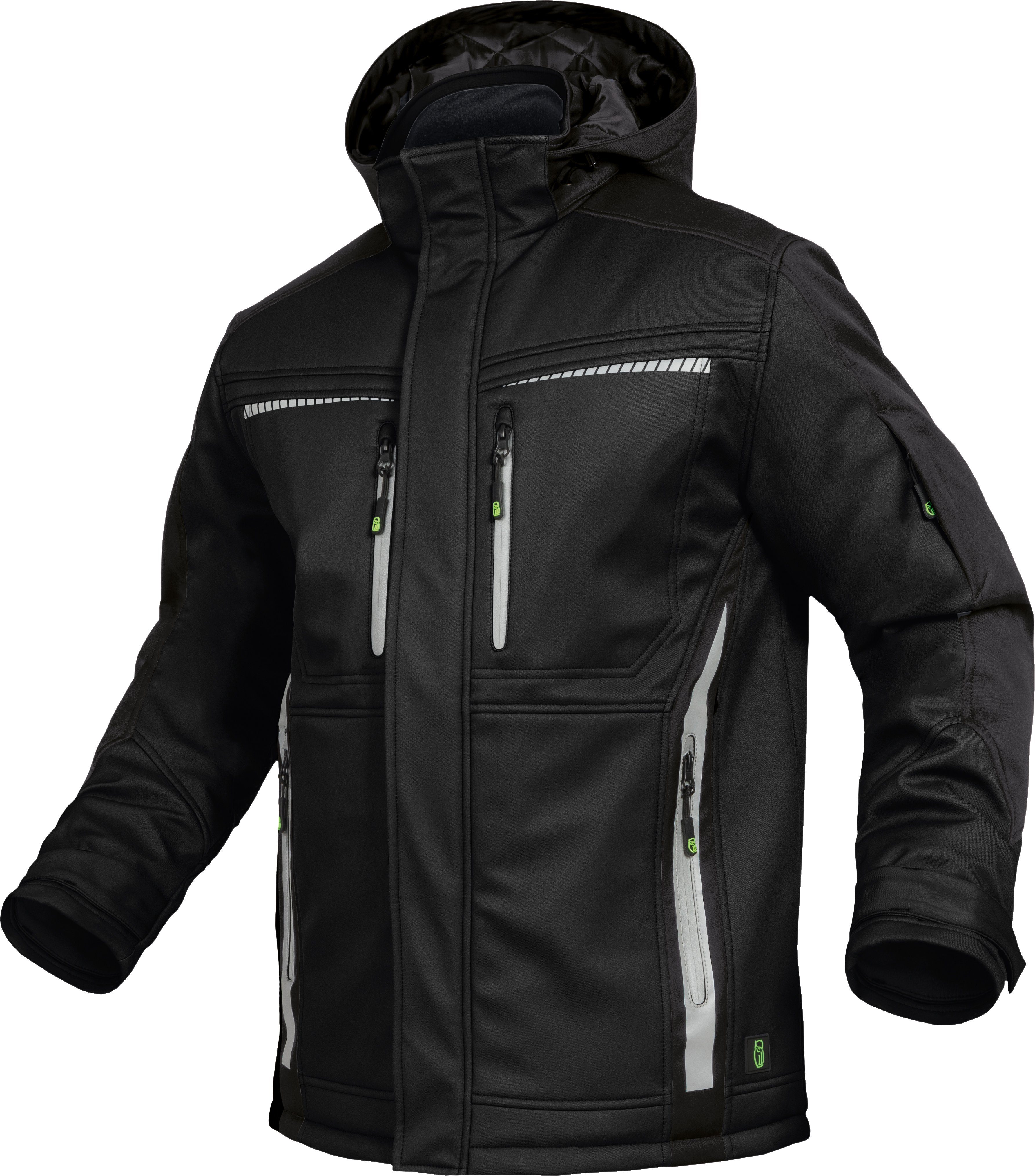 Winter schwarz Herren Flex-Line Leibwächter Winterjacke Softshelljacke