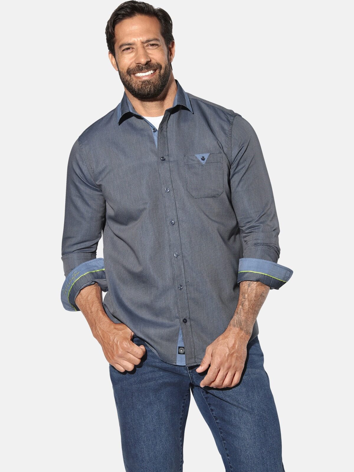 Jan Vanderstorm Langarmhemd JORLAND im Doppelpack günstig online kaufen