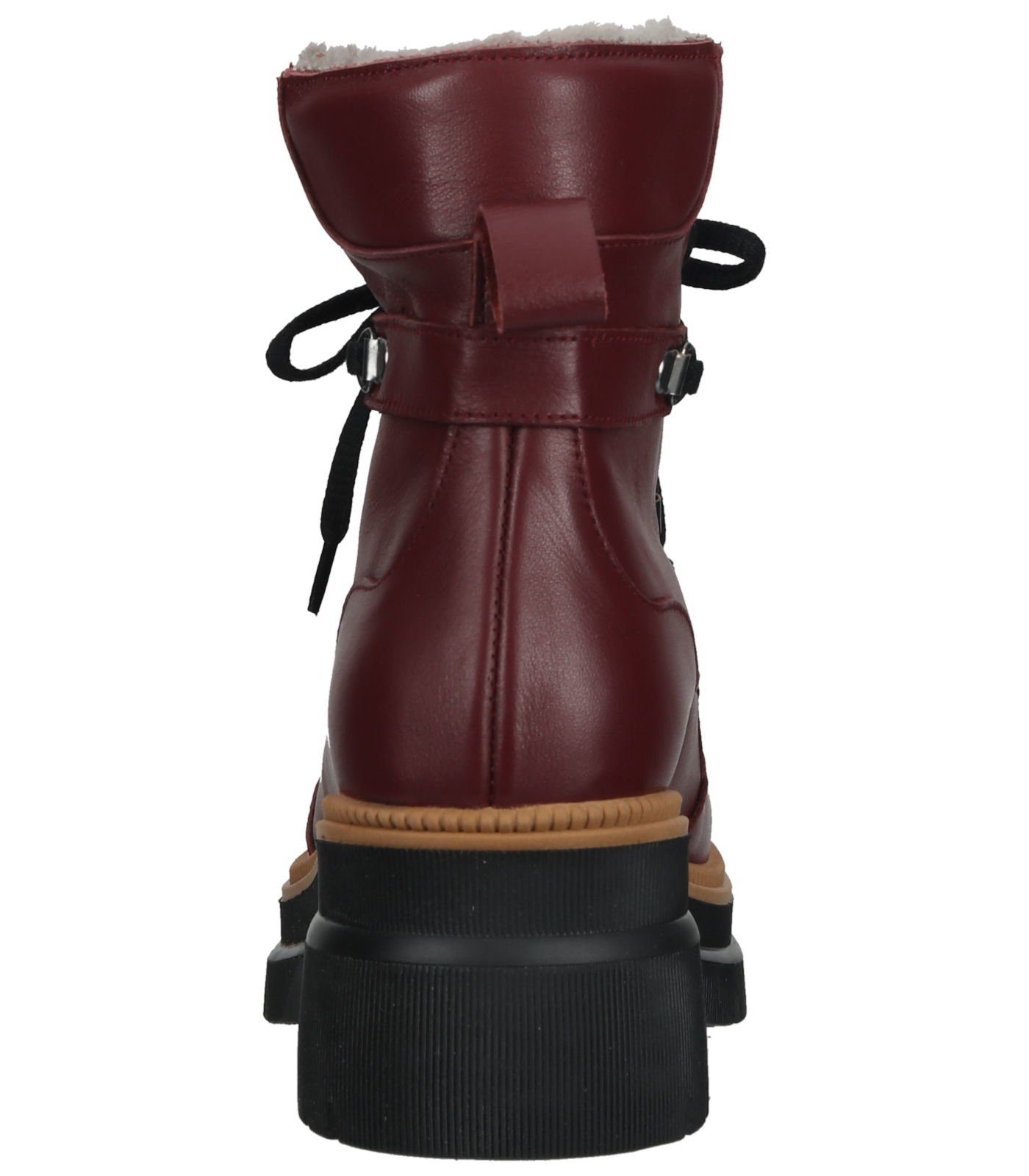 Stiefelette Bordeaux Leder ILC Schnürstiefelette