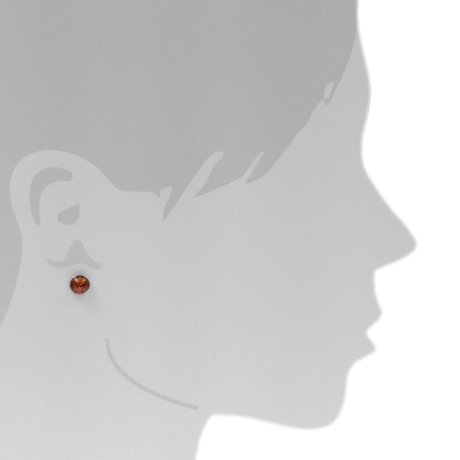 OSTSEE-SCHMUCK Paar Ohrstecker Ostsee-Schmuck Ohrstecker Classic 8 mm Ohrstecker Classic 8 mm (2-tlg)