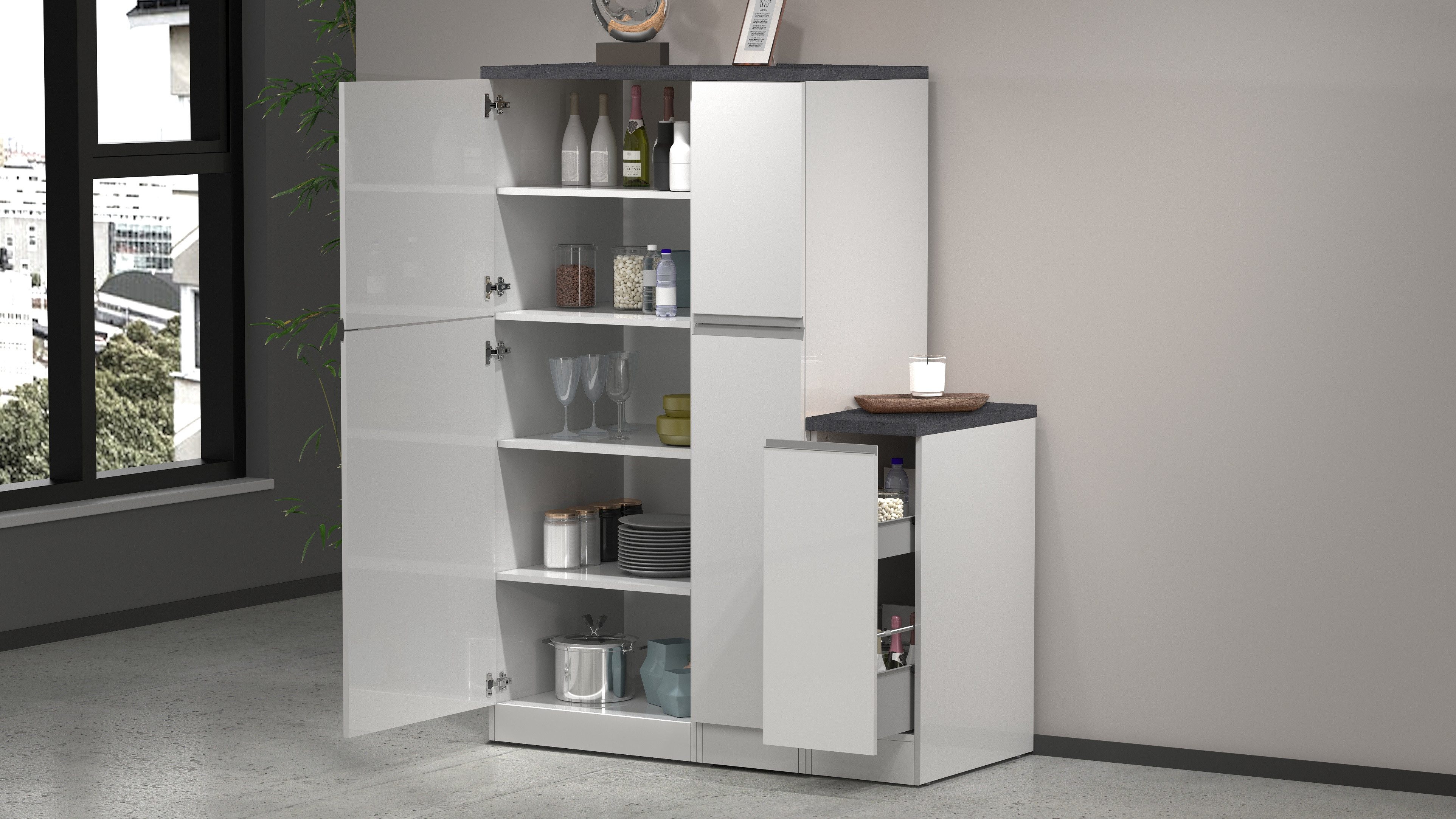 KOCHSTATION Apothekerschrank KS-Sole,Apothekerkommode Breite/Höhe 30/85 cm, günstig online kaufen