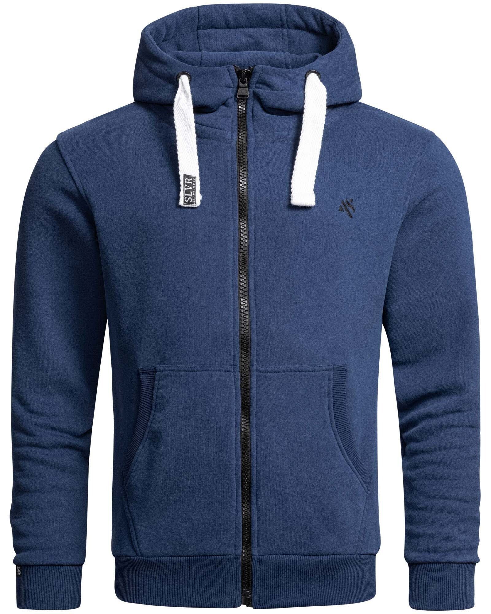 Hoodie ASVinzent Alessandro Salvarini warmer Blau Sweatjacke