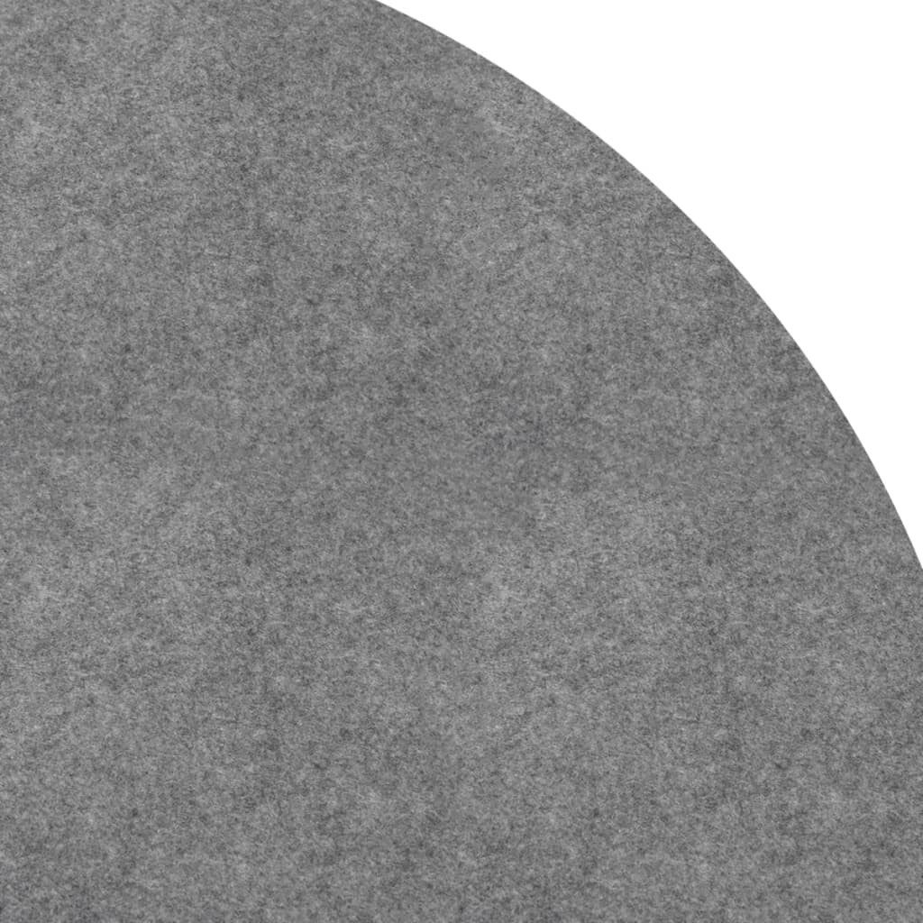 vidaXL Pool-Abdeckplane, Pool-Bodentuch Hellgrau Ø396 cm Polyester Geotextil