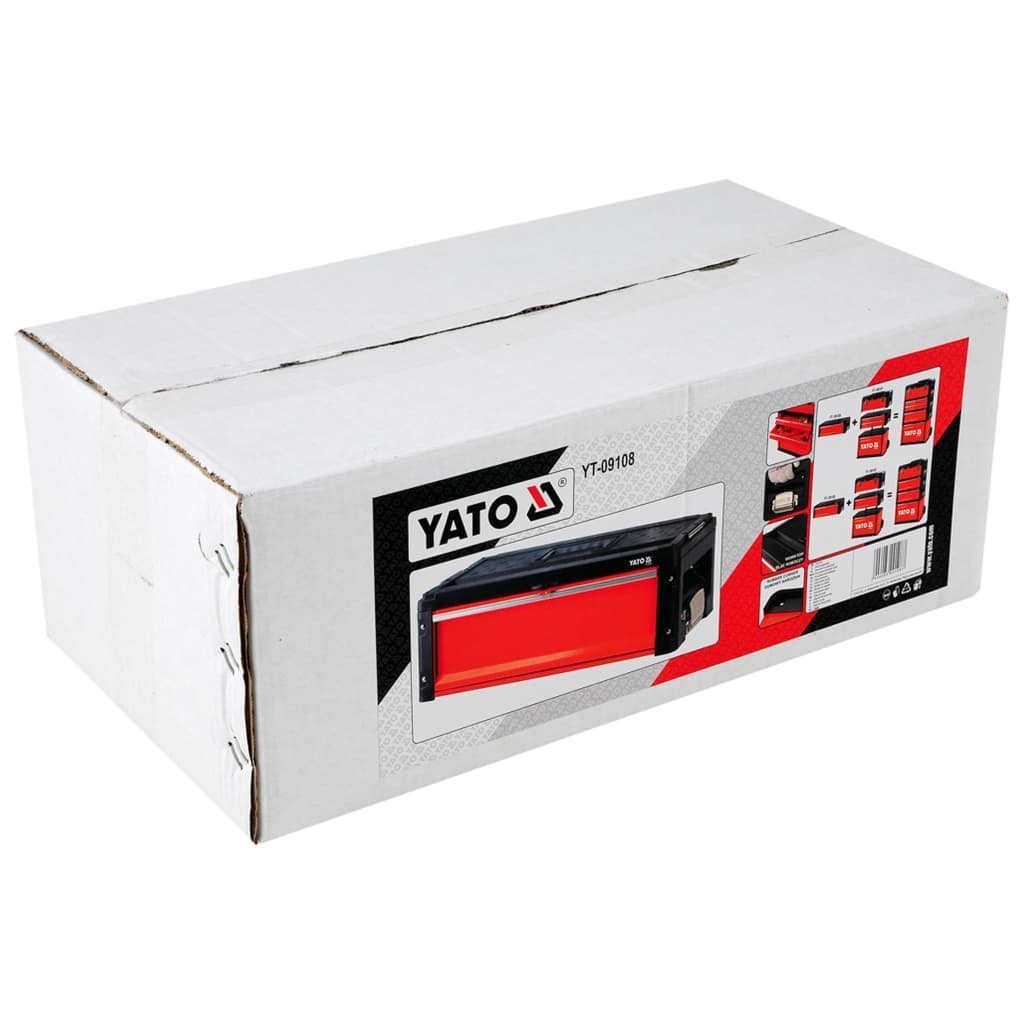 Werkzeugbox Werkzeugkasten 49,5x25,2x18 mit cm Schublade 1 Yato