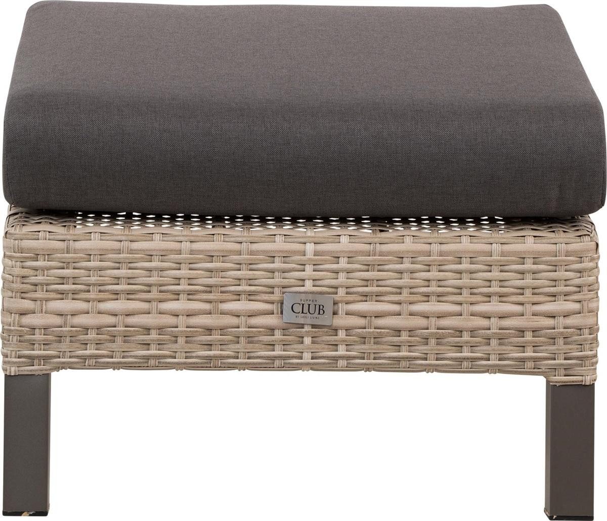 Natur24 Gartenstuhl Loungehocker Treviso Mountain Polyrattan Aluminium Beige