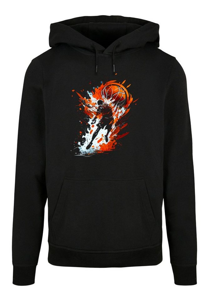 F4NT4STIC Kapuzenpullover Basketball Splash Sport HOODIE Print,  Verstellbare Kapuze und geräumige Kängurutasche