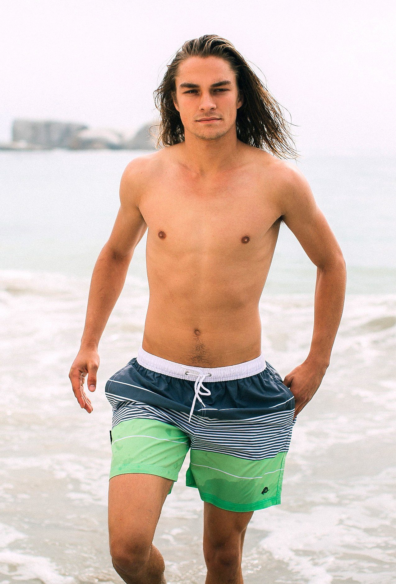 GUGGEN Mountain Badeshorts Badeshorts Badehose Herren Schnelltrocknende Boa günstig online kaufen