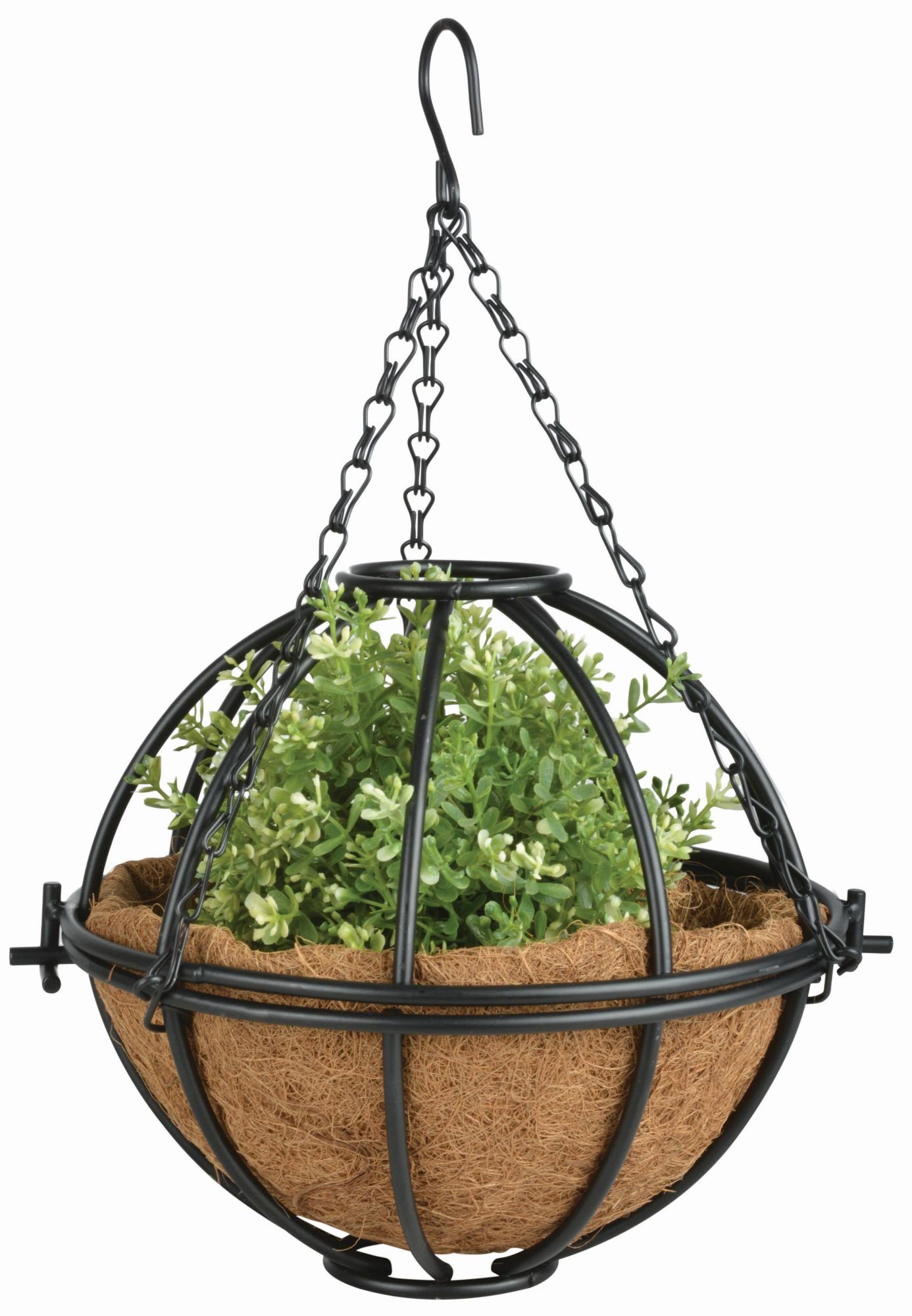 Esschert Design BV Pflanzschale (1 St), Hanging Basket Kugel mit Metallgestell, Maße: Ø 25cm Höhe 22.9 cm | Pflanzschalen