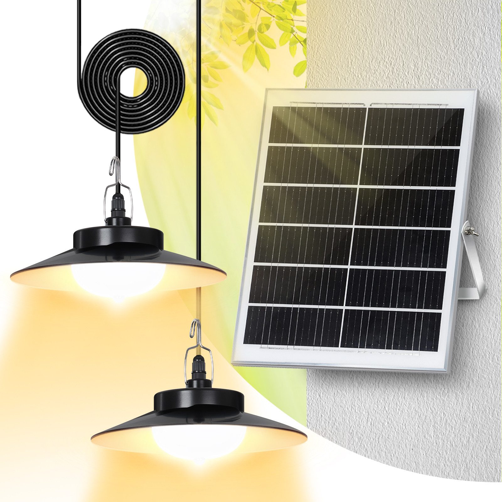 Jibenhome LED Solarleuchte Solar Pendelleuchten Außen günstig online kaufen
