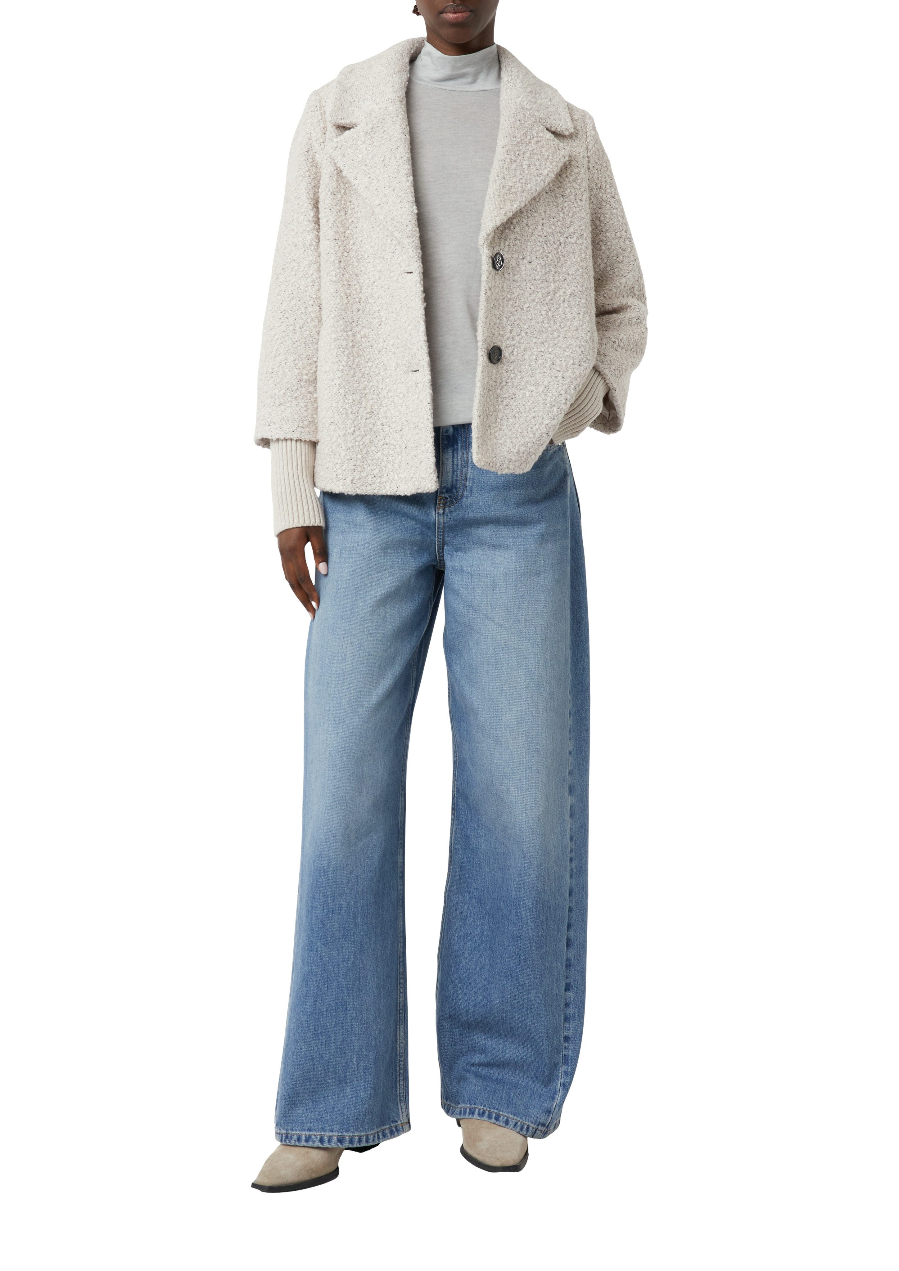 comma Kurzmantel mit Rippbündchen