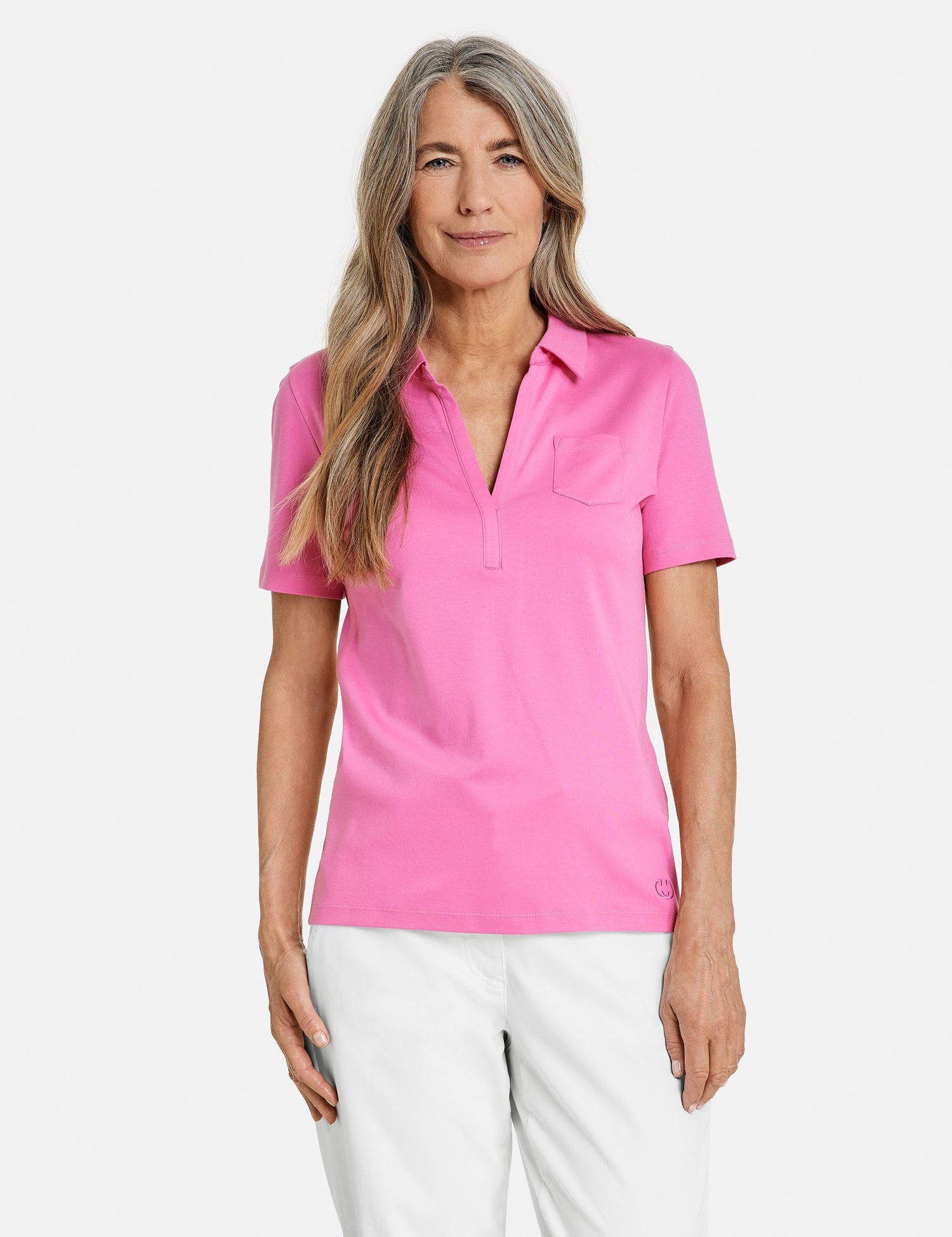 Poloshirt Pink WEBER GERRY Poloshirt Kurzarm Soft