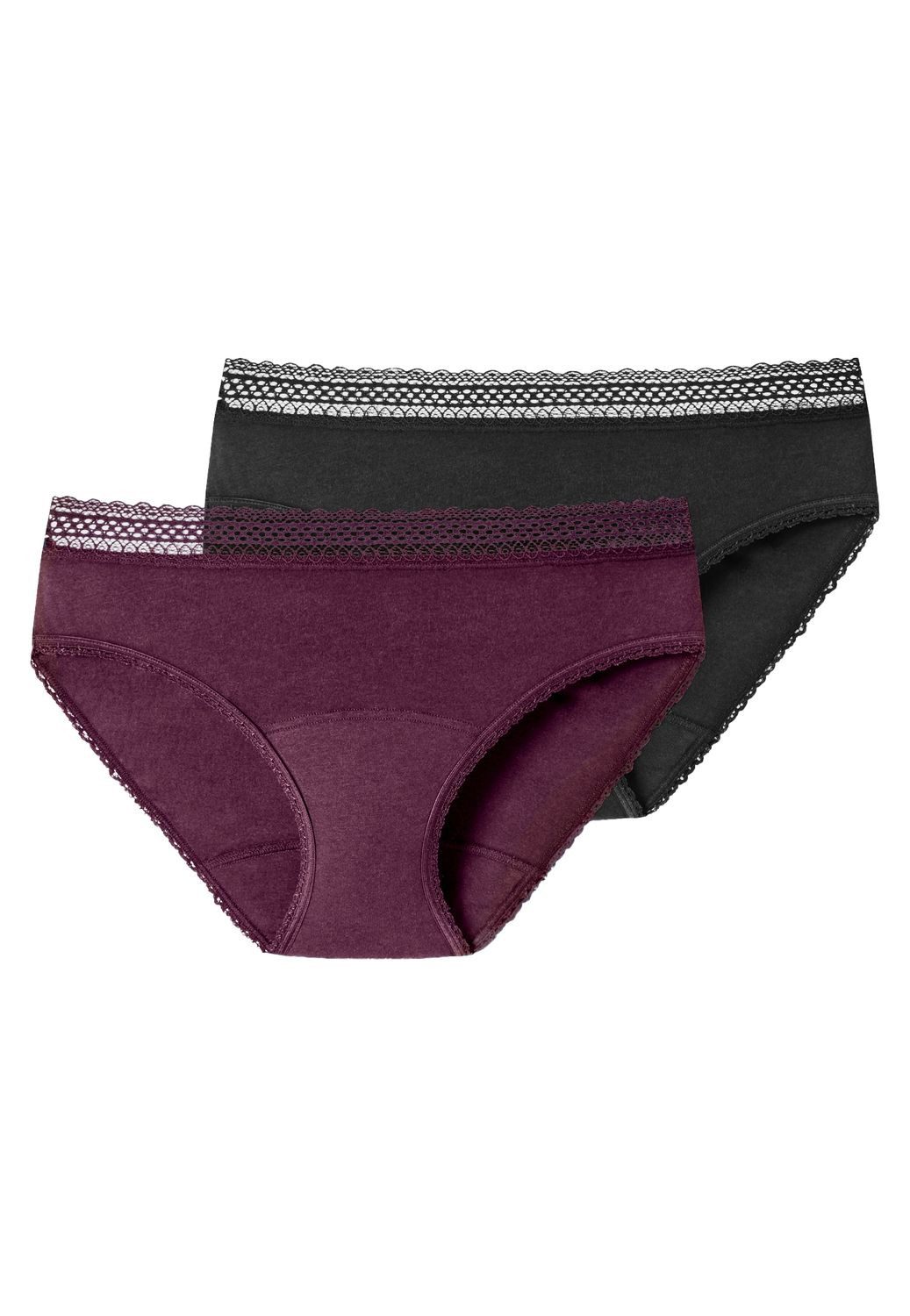 Schiesser Midislip Secret Care, Zyklus-Slip für den Zyklus, zuverlässiger Schutz 12h, im 2er Pack
