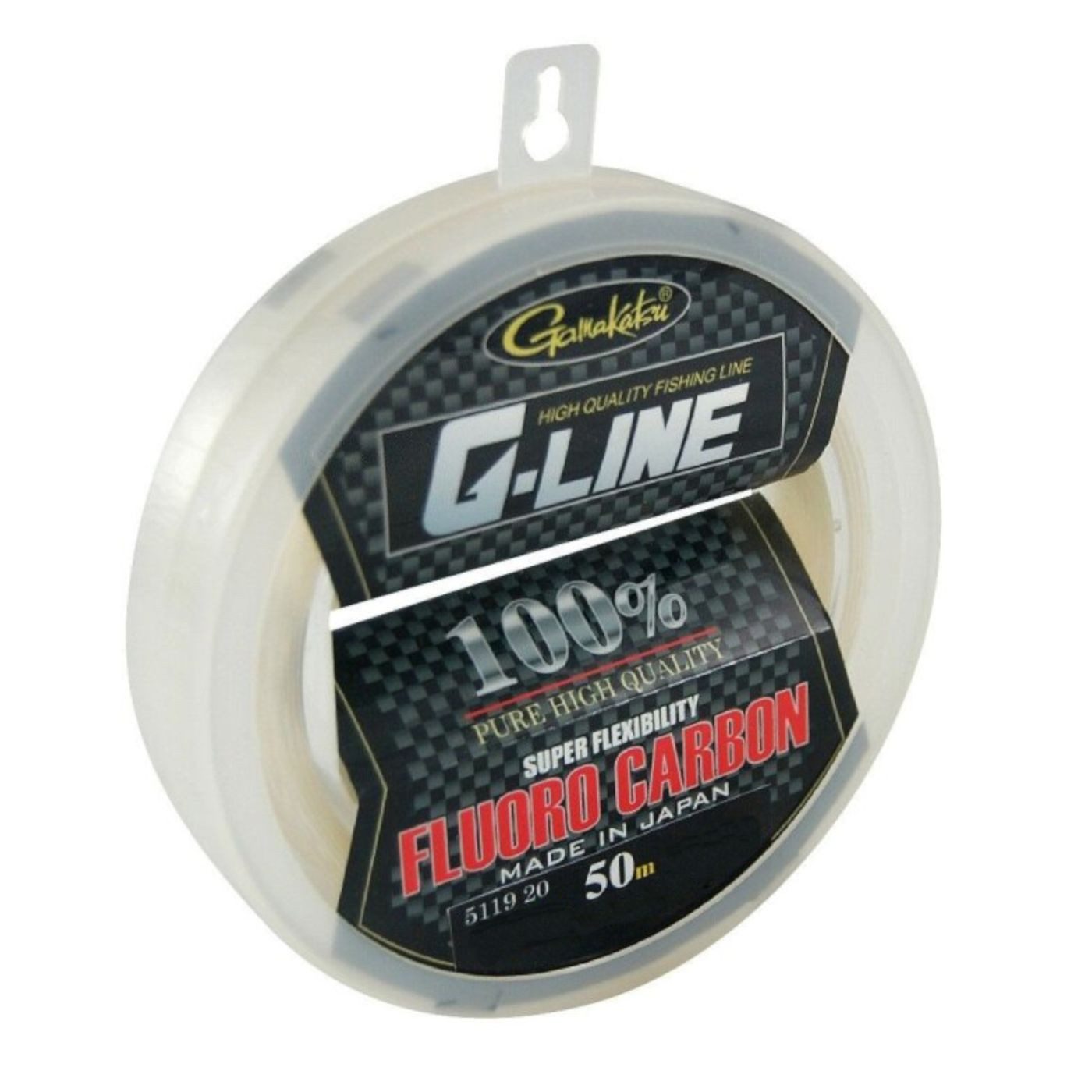 Gamakatsu Vorfachschnur Gamakatsu G-Line Fluorocarbon 0.21mm 2,8kg - 50m Fluorocarbonschnur, (50-St)