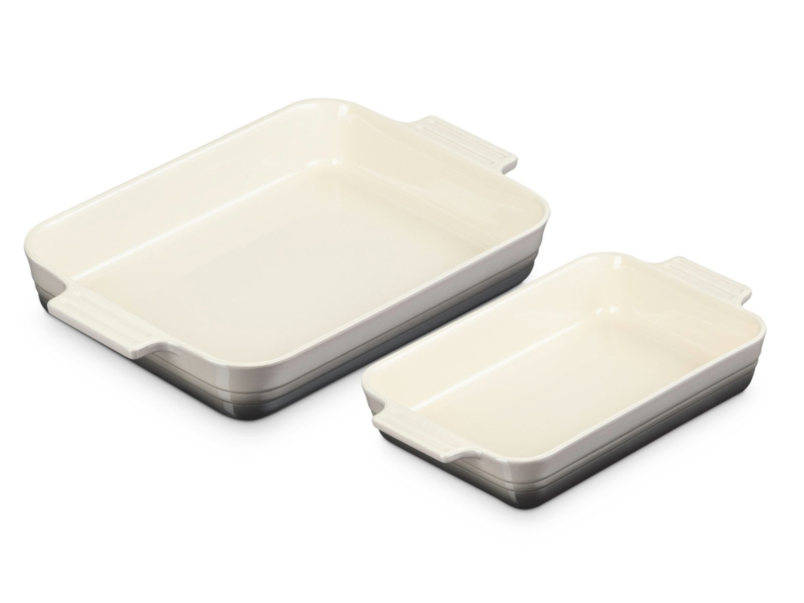 LE CREUSET Backform Auflaufform Klassik rechteckig flint 25/32cm Set 2tlg