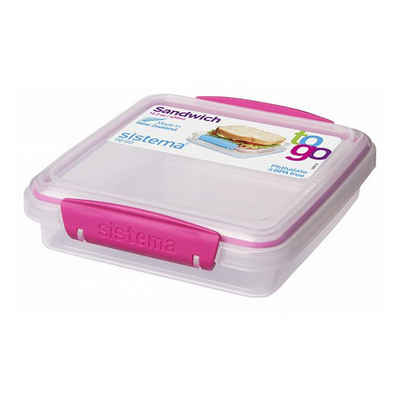 sistema Lunchbox »kleine Brotdose, transparent-pink«, Kunststoff Bisphenol A und Weichmacher frei