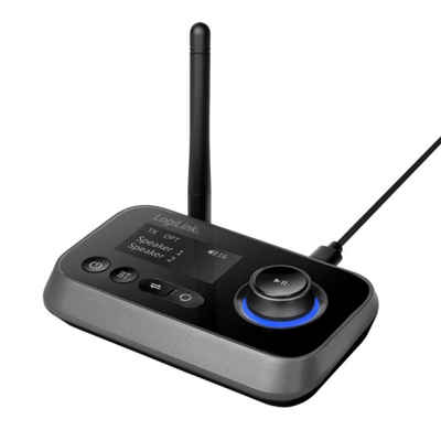 LogiLink »Bluetooth 5.0 Audiosender und Empfänger« Bluetooth-Adapter, Audio Transmitter Receiver, Geräte mit Bluetooth auszustatten, 2 Kopfhörer gleichzeitig koppeln, Kabellose Audio-Übertragung, Fernseher, Musik, Bluetooth-Kopfhörer, Lautsprecher, schwarz
