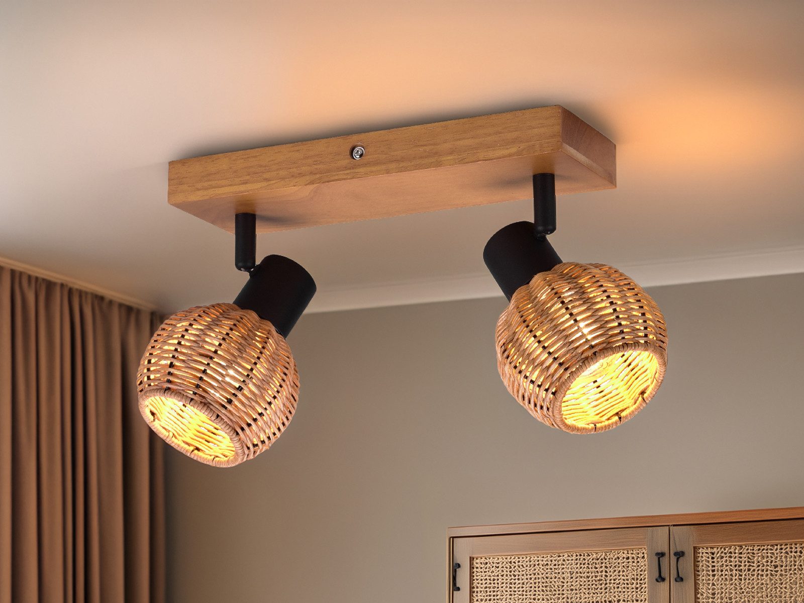 meineWunschleuchte Deckenstrahler, ohne Leuchtmittel, Deckenleuchte mit zwe günstig online kaufen