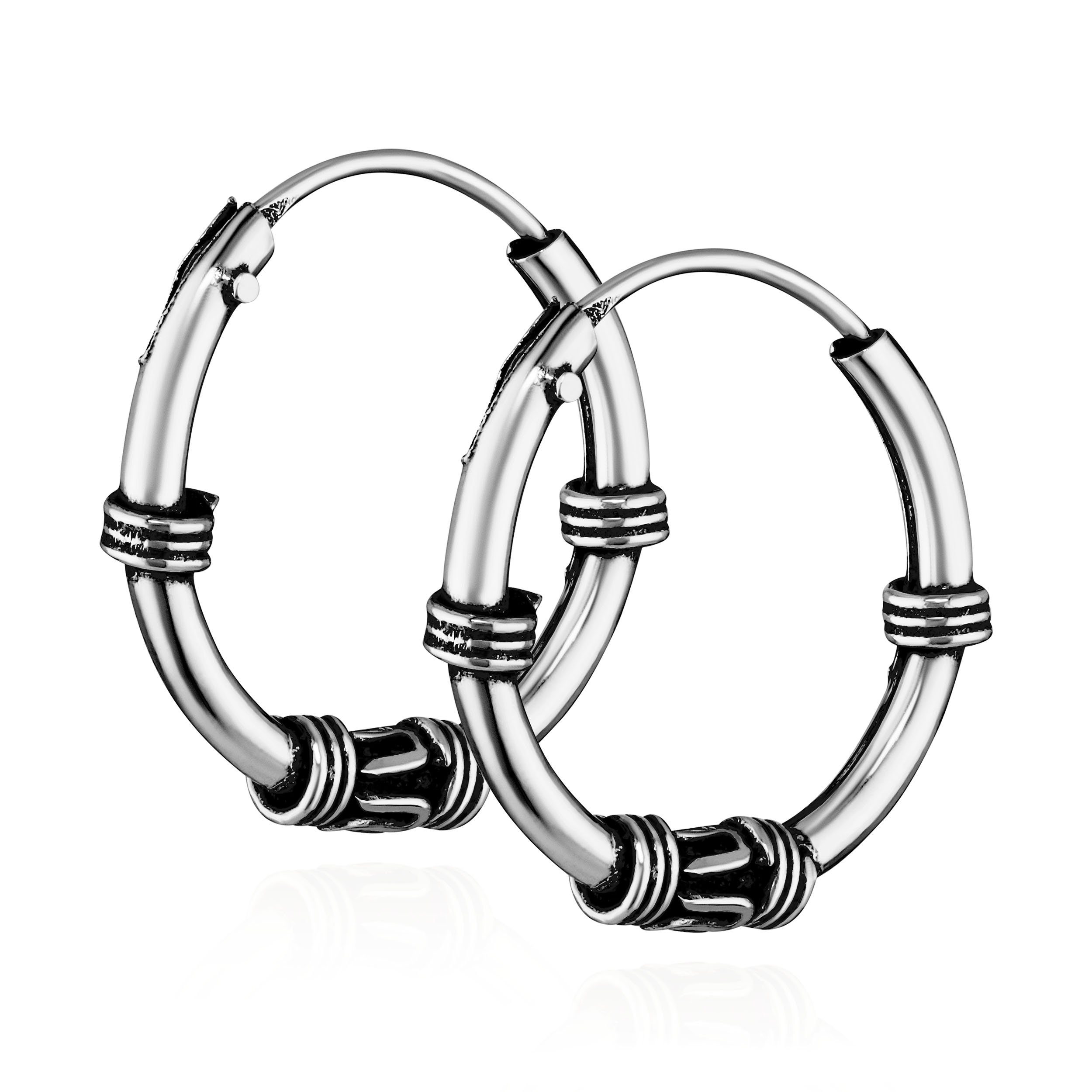 Paar Creolen Paar 925 Sterling Silber Keltische Celtic Gothic C