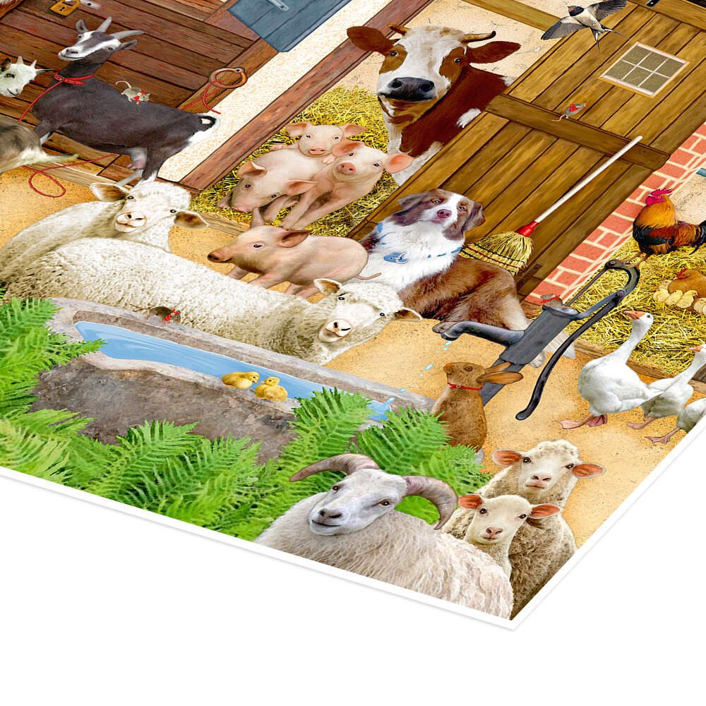 Posterlounge Wandbild Tiere auf dem Bauernhof, Marion Krätschmer, erhältlich als Poster, Leinwandbild, Wandsticker oder Acrylglasbild