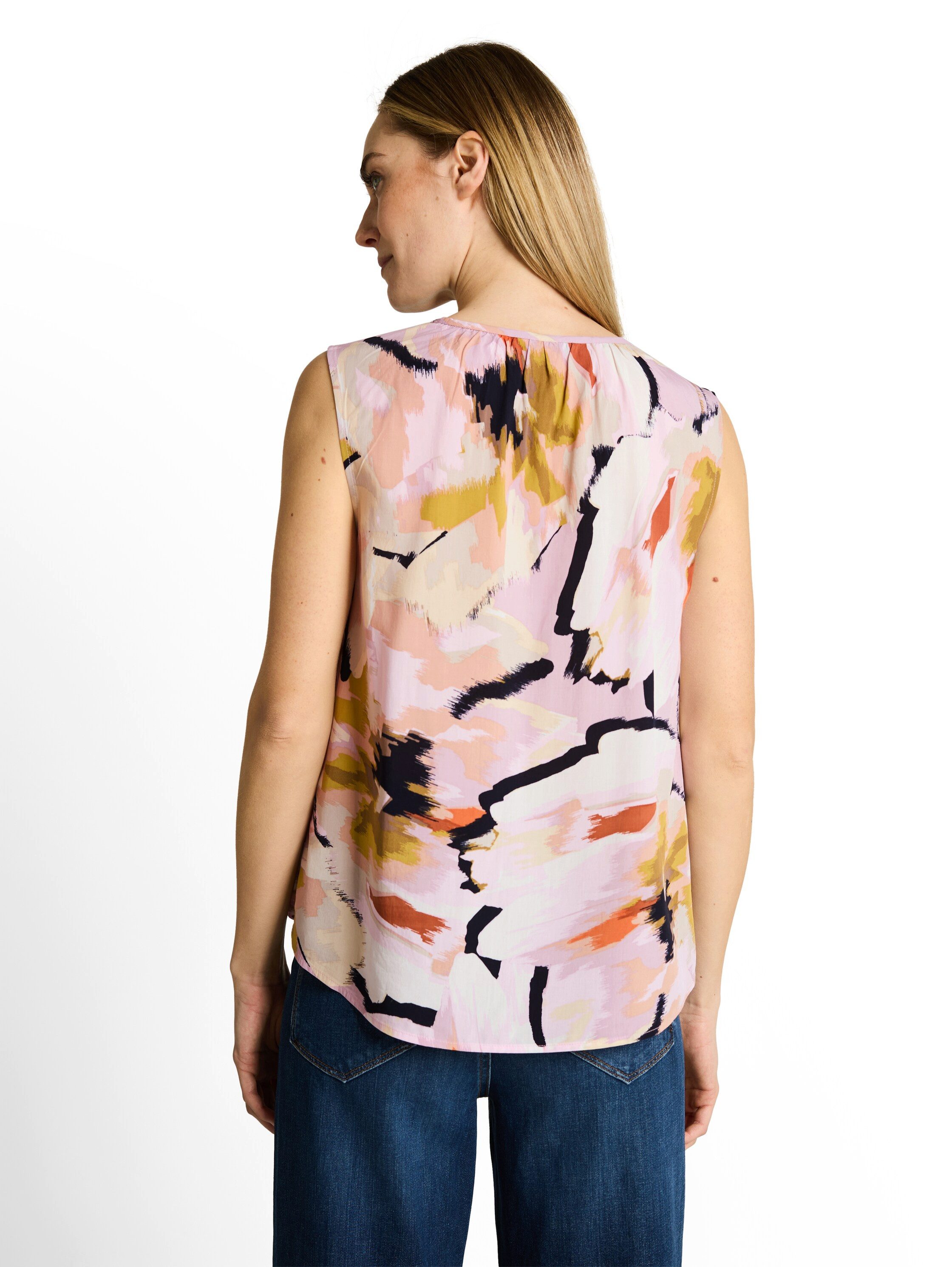 TOM TAILOR Blusentop mit Allover-Muster und mit Viskose