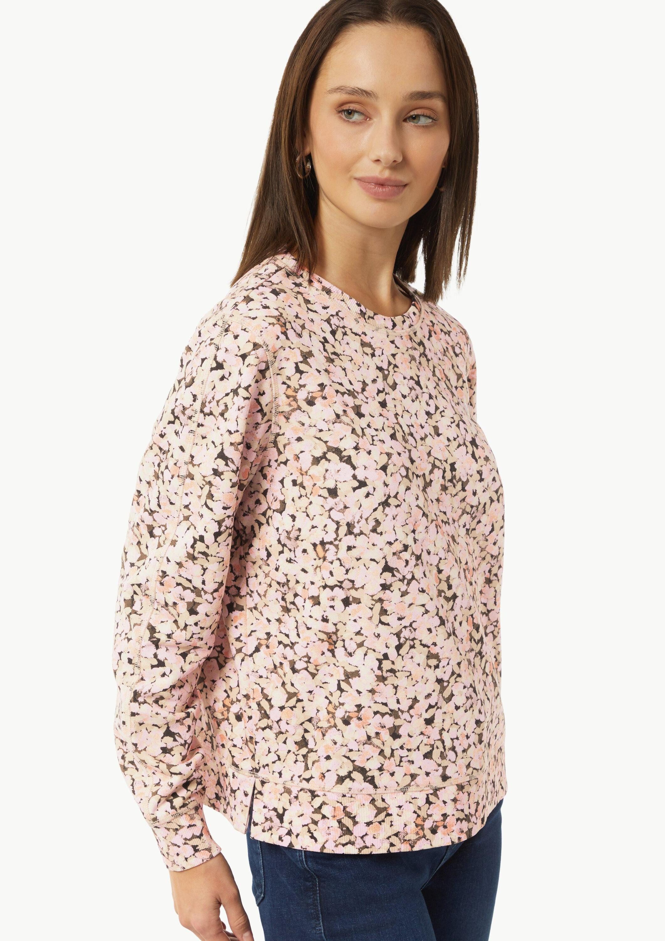 comma Sweatshirt Sweatshirt Sweatshirt mit floralem Muster