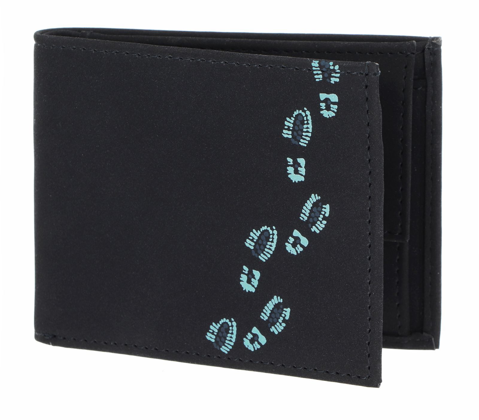 Footsteps Print Cyan Black