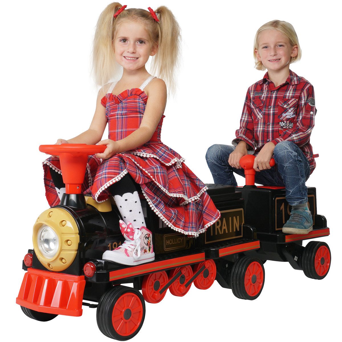 Actionbikes Motors Elektro-Kinderzug Kinder Elektrozug mit Anhänger, Kinder Zug mit Anhänger