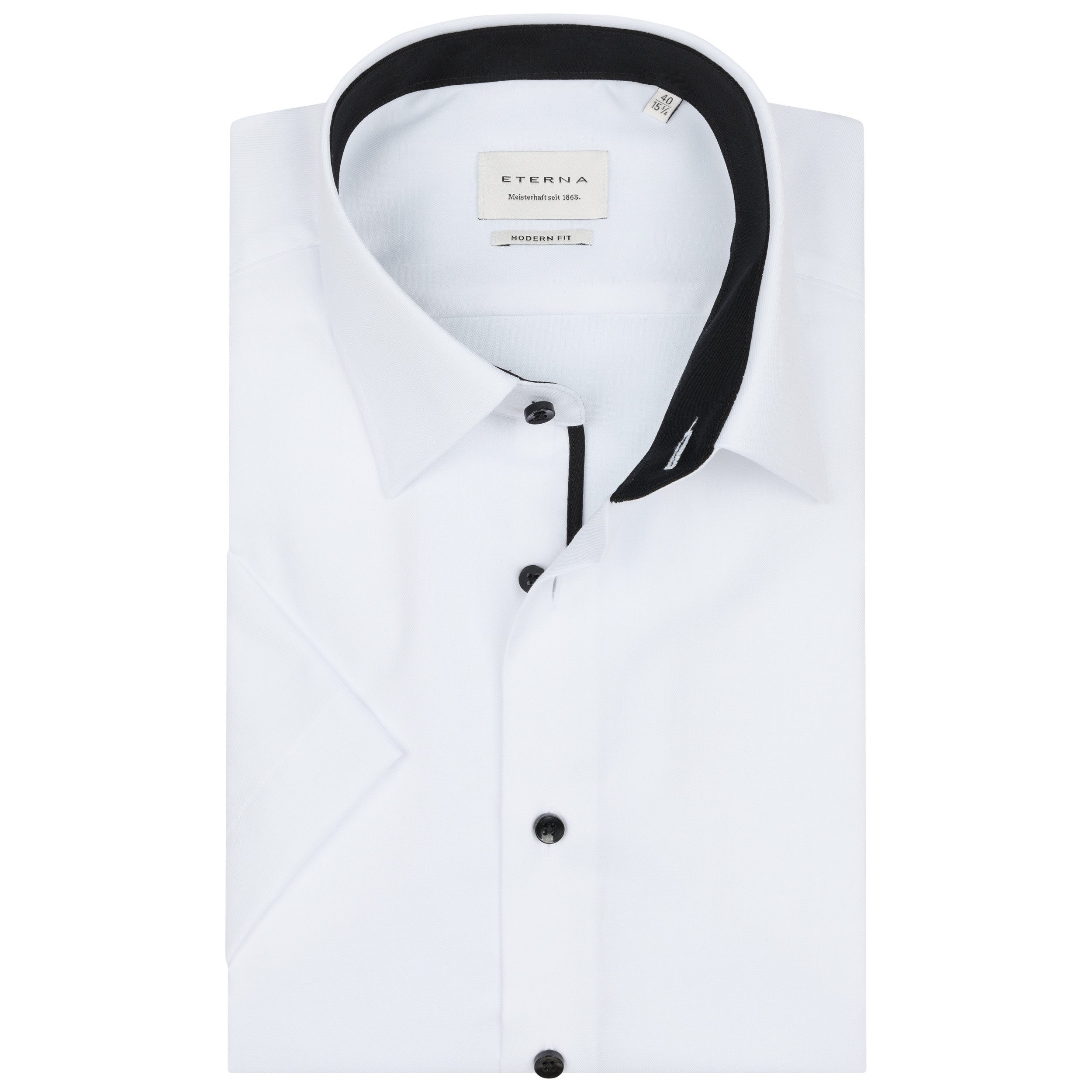 Eterna Kurzarmhemd Modern Fit, 100 % Baumwolle Bügelfrei