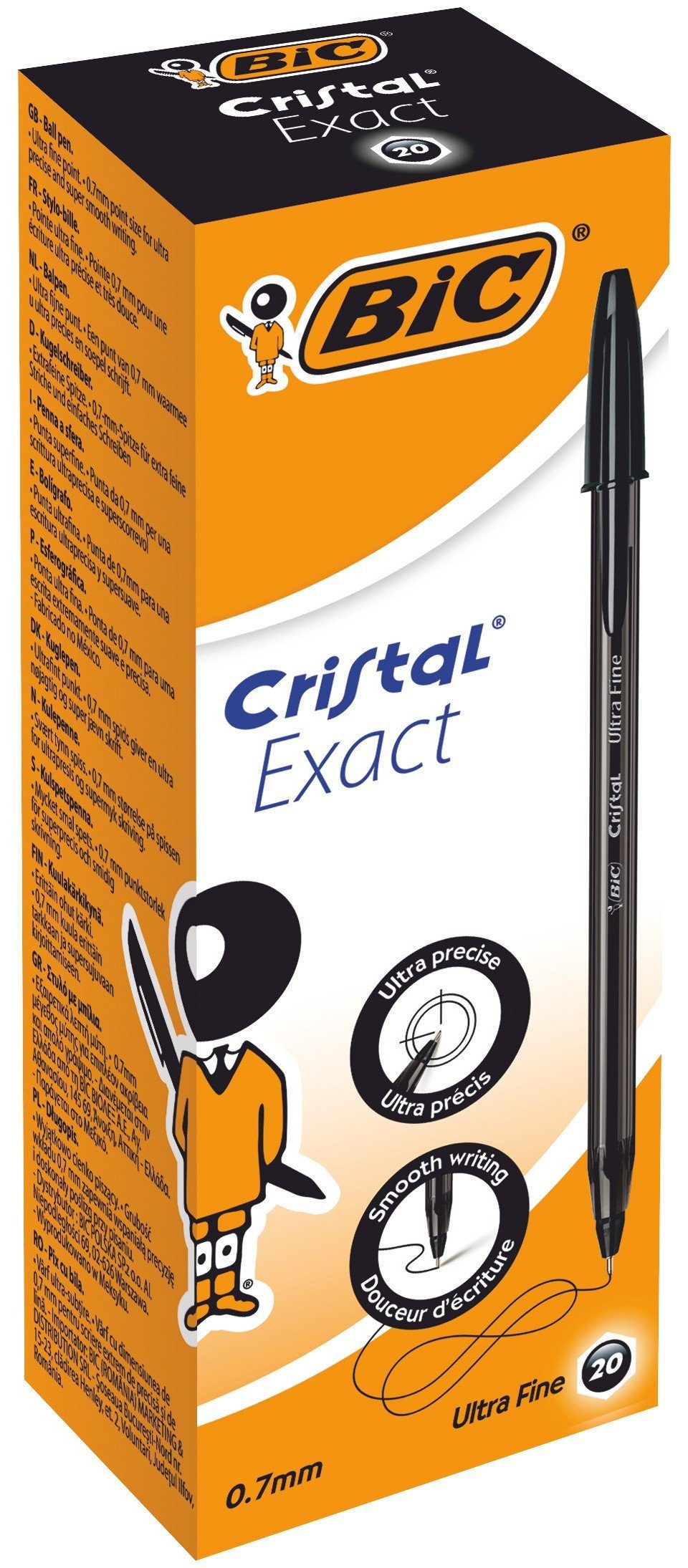 BIC Kugelschreiber BIC Kugelschreiber Cristal Exact 0.3mm schwarz