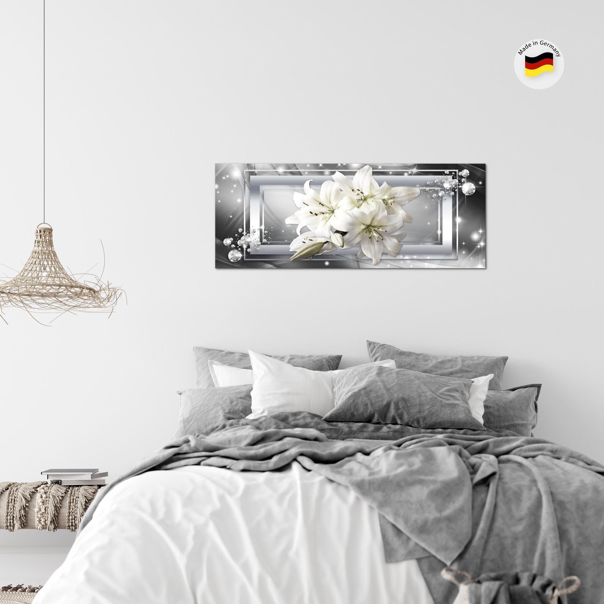 Runa Art Wandbild Wandbild Blumen Bilder XXL Wohnzimmer Schlafzimmer 100 x 40 cm, (1 St) – Bild 2 von 5