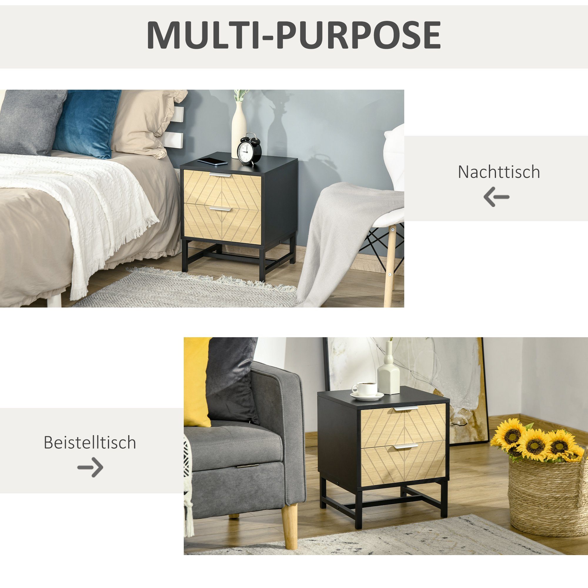 HOMCOM Nachttisch Nachttisch