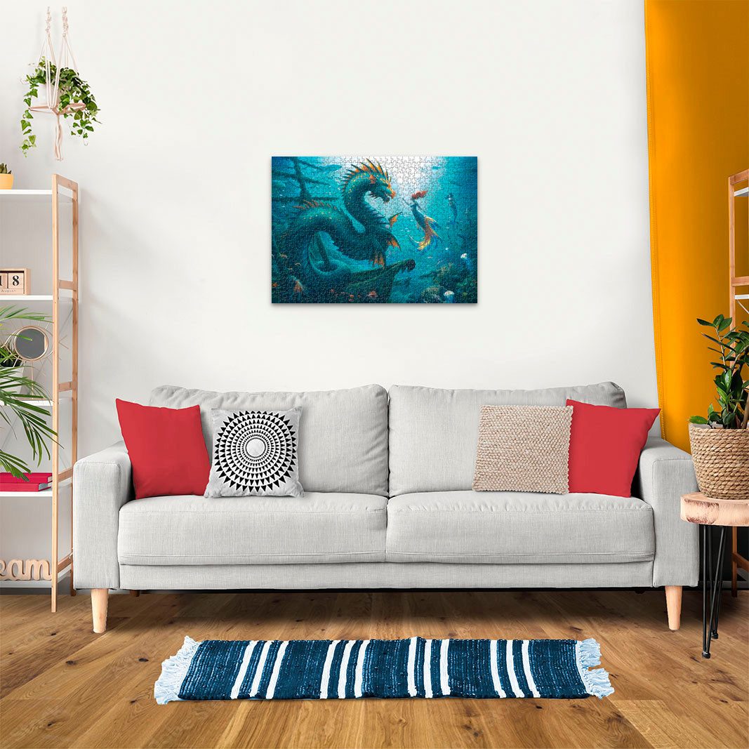 Ravensburger Puzzle Enchanted Depths: Dragon, Mermaid and Turtles, 1000 Puz günstig online kaufen