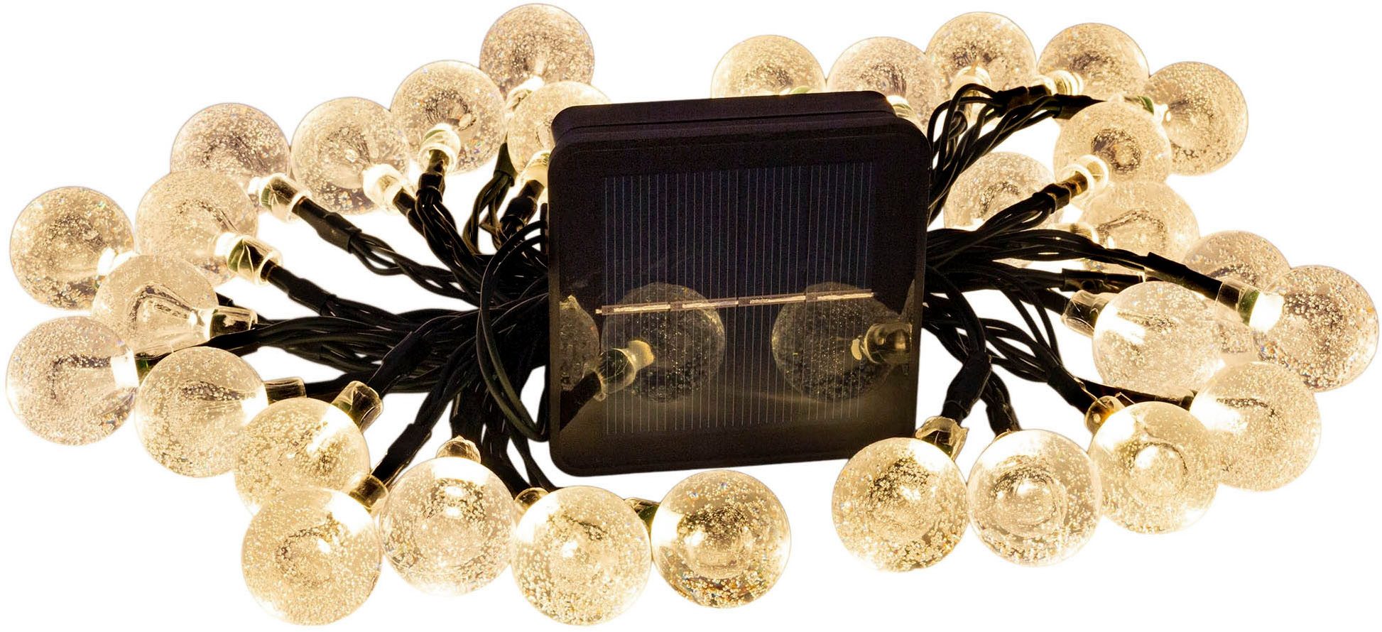 näve LED-Lichterkette Becul, 50-flammig, Solar, 50 Leuchtkugeln, 8 Leuchtmo günstig online kaufen