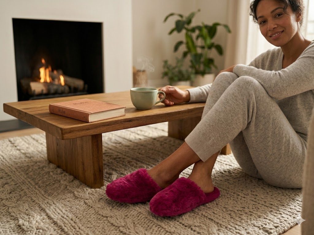 Fluffys Softina Damen Pantoffeln, pink, warm, weich Hausschuh – Bild 3 von 5