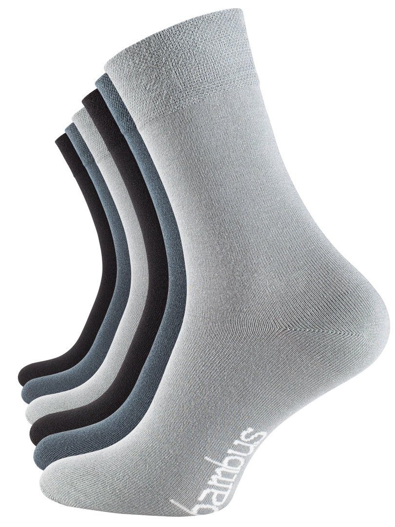 Vincent Creation® Socken (6-Paar) weich und atmungsaktiv durch Viskose grau/stargazer/schwarz