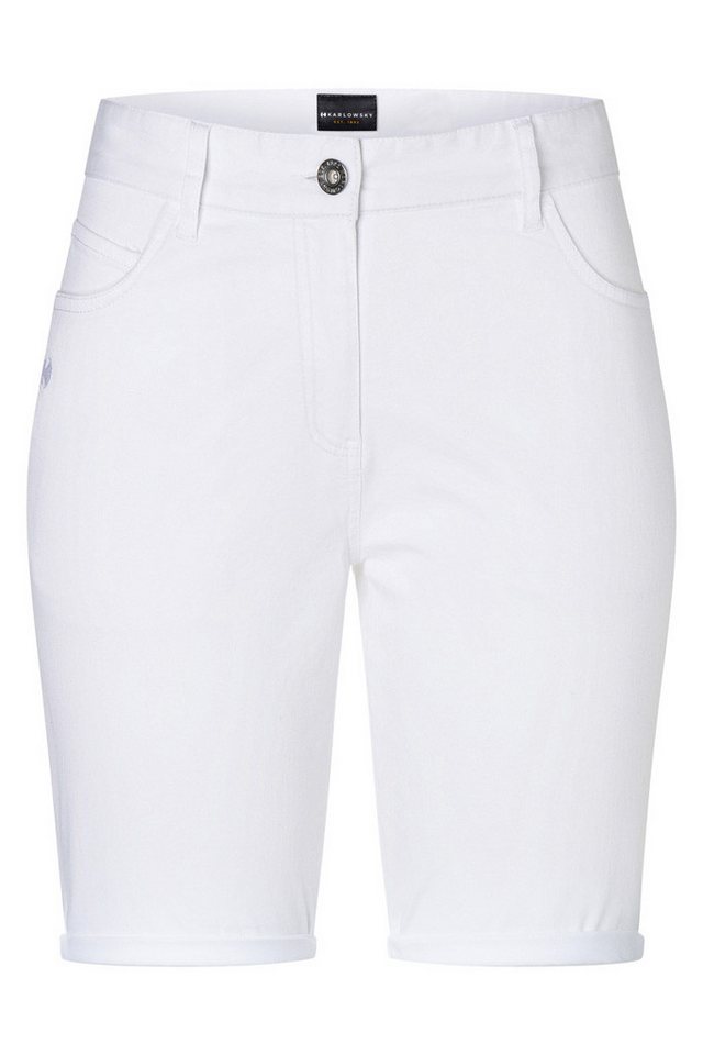 Karlowsky Fashion Arbeitsshorts KARLOWSKY Damen 5-Pocket-Shorts CLASSIC-STRETCH Modern-Fit Weiß